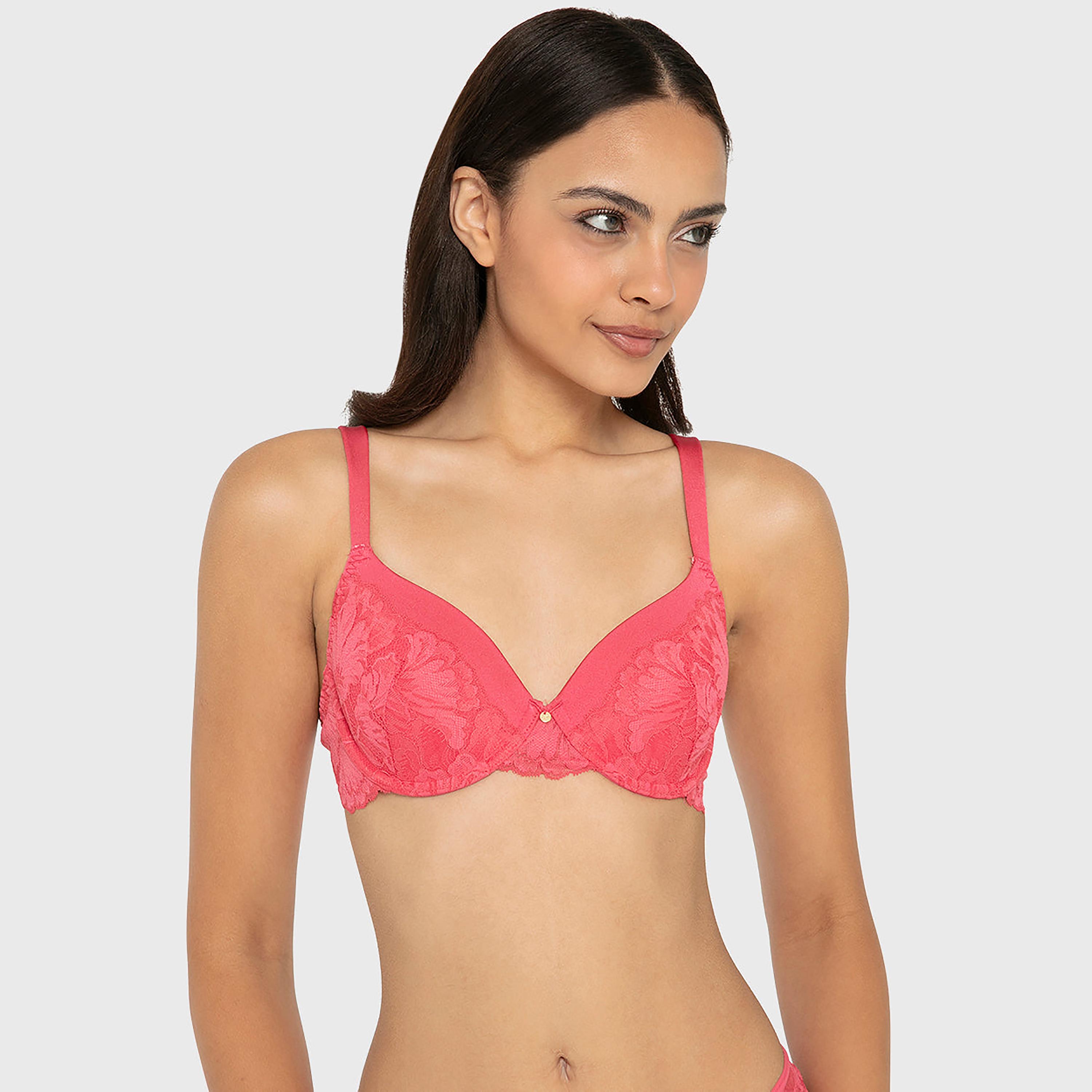 حمالة صدر نسائية بوش أب سو سيكسي بسلك ودعم متوسط مع بطانة خفيفة ودانتيل من لا سينزا-women-clothing-lingerie-bras-image-9