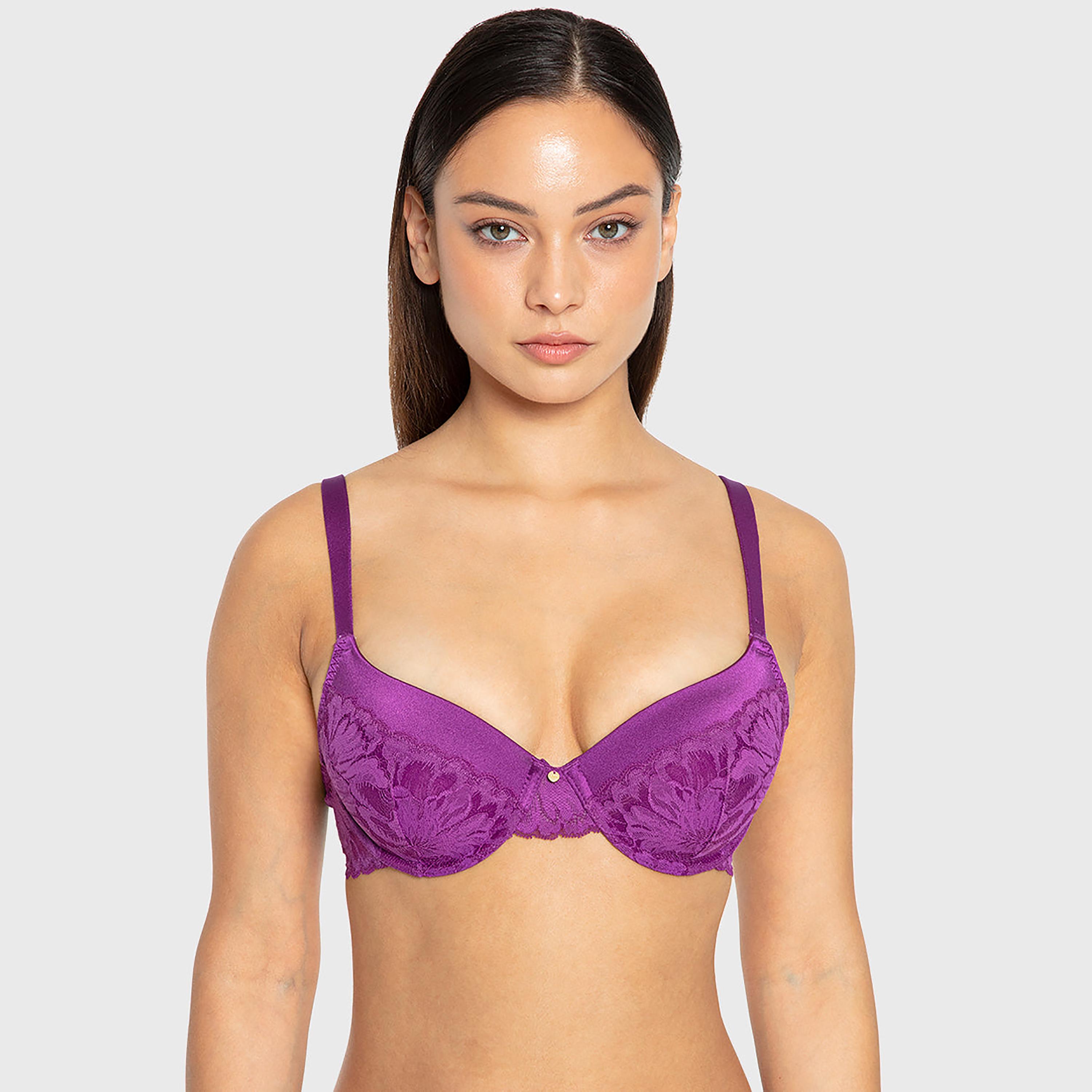 حمالة صدر نسائية بوش أب سو سيكسي بسلك ودعم متوسط مع بطانة خفيفة ودانتيل من لا سينزا-women-clothing-lingerie-bras-image-5