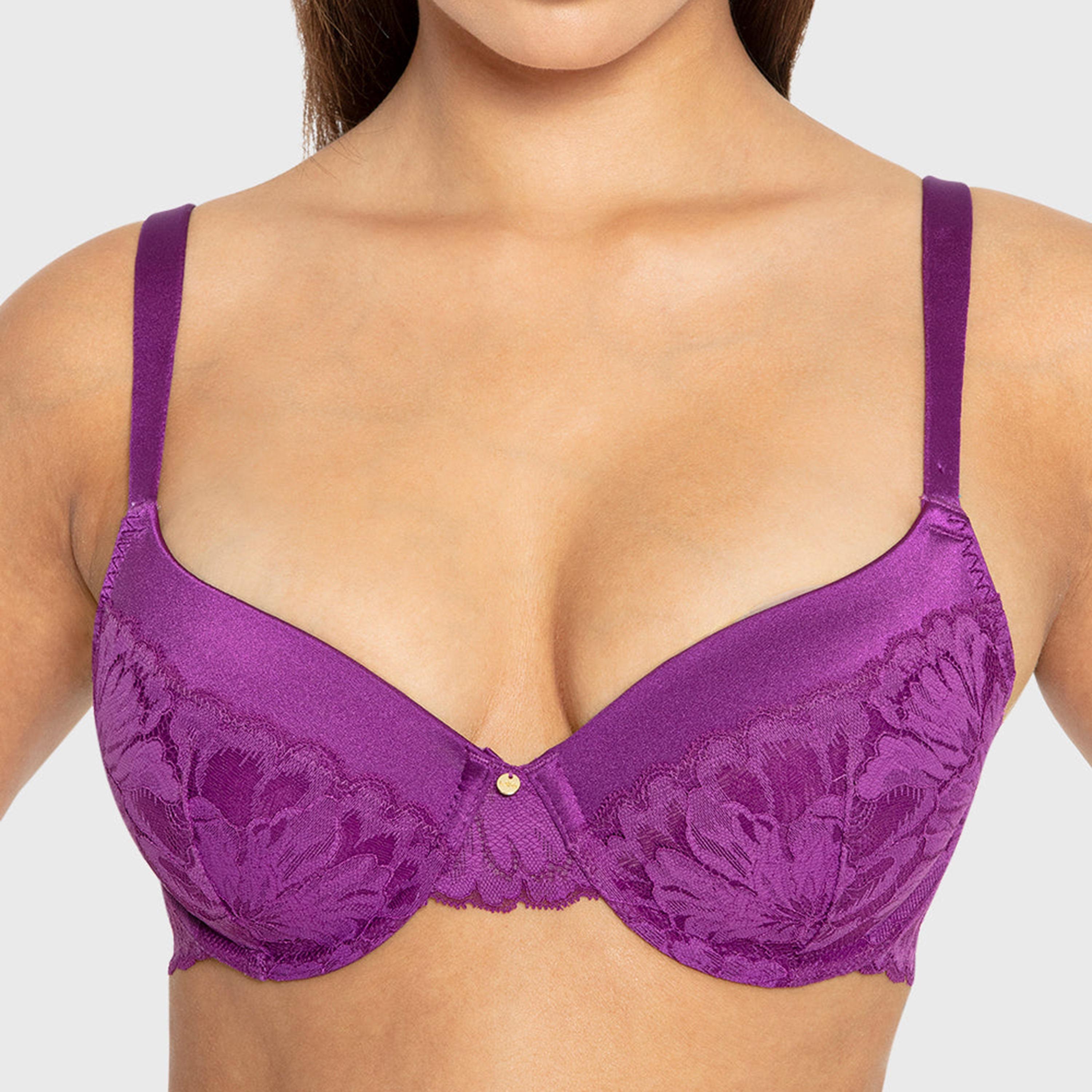 حمالة صدر نسائية بوش أب سو سيكسي بسلك ودعم متوسط مع بطانة خفيفة ودانتيل من لا سينزا-women-clothing-lingerie-bras-image-8