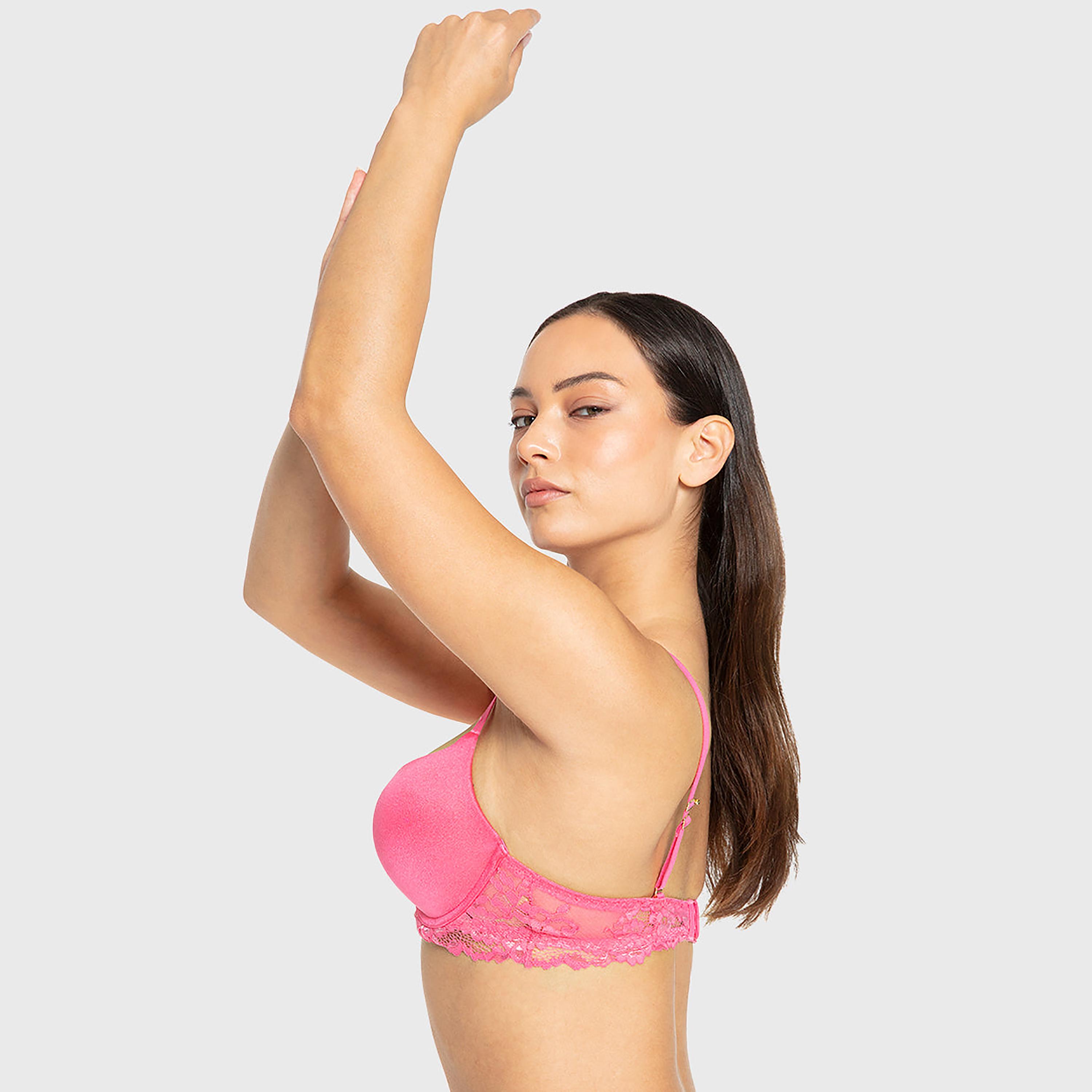 La Senza Obvious Hello Sugar Wired Medium Support Padded Women's Plunge Multiway Bra-women-clothing-lingerie-bras-image-12