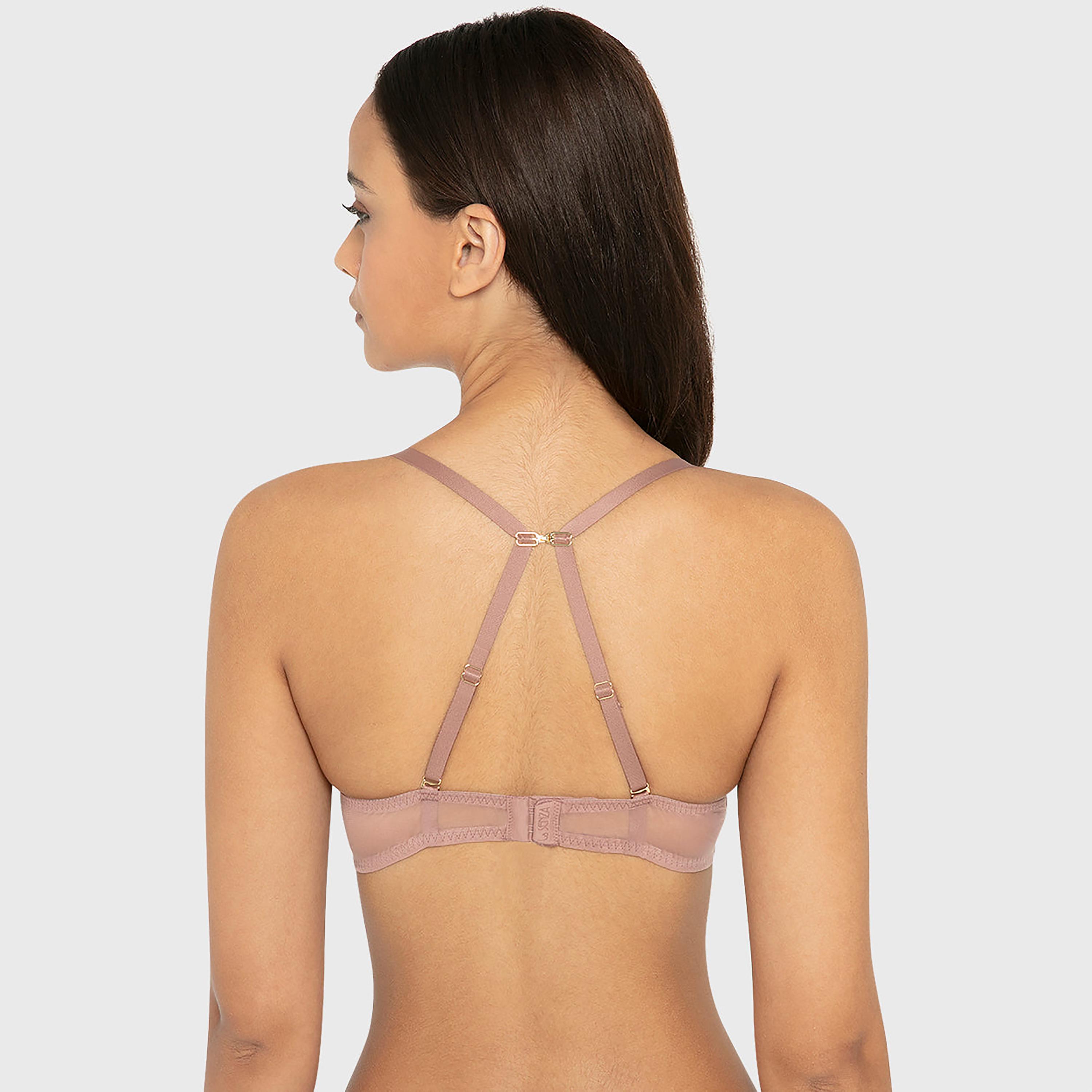 حمالة صدر نسائية بوش أب هالو شوجر بسلك ودعم عالي مع حشوة ودانتيل - أبيض من لا سينزا-women-clothing-lingerie-bras-image-7