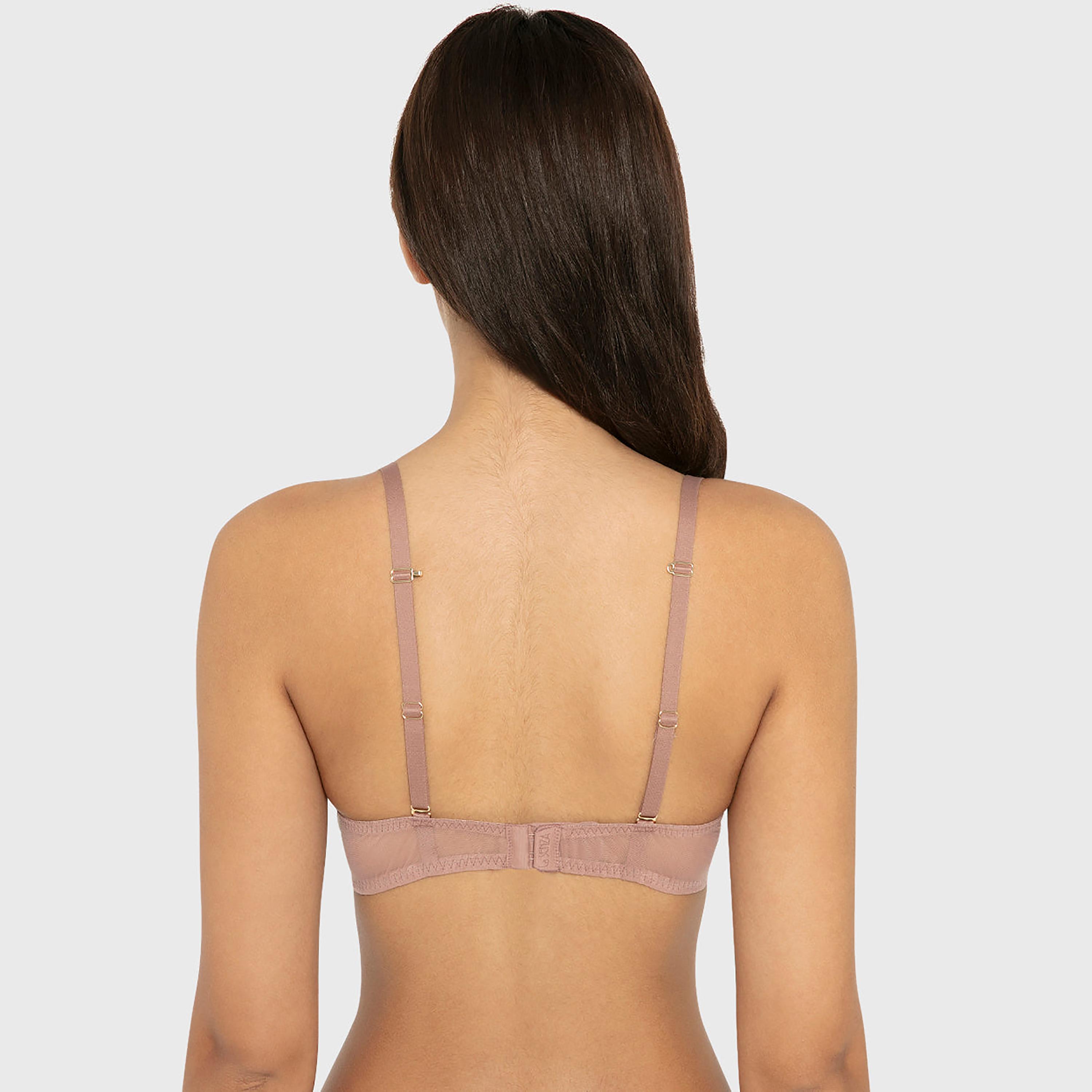 حمالة صدر نسائية بوش أب هالو شوجر بسلك ودعم عالي مع حشوة ودانتيل - أبيض من لا سينزا-women-clothing-lingerie-bras-image-8