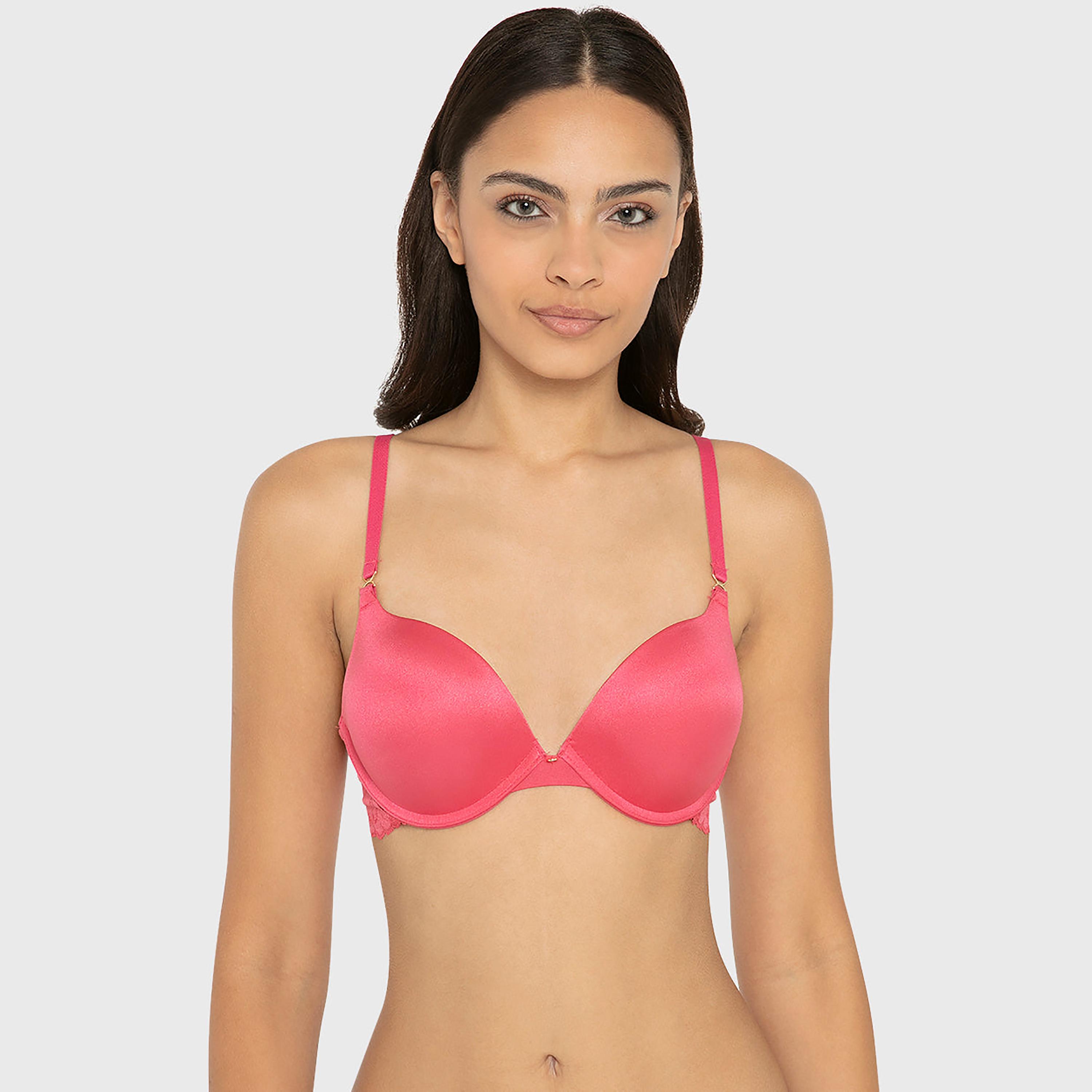 حمالة صدر نسائية بوش أب هالو شوجر بسلك ودعم عالي مع حشوة ودانتيل - لون تيل من لا سينزا-women-clothing-lingerie-bras-image-9