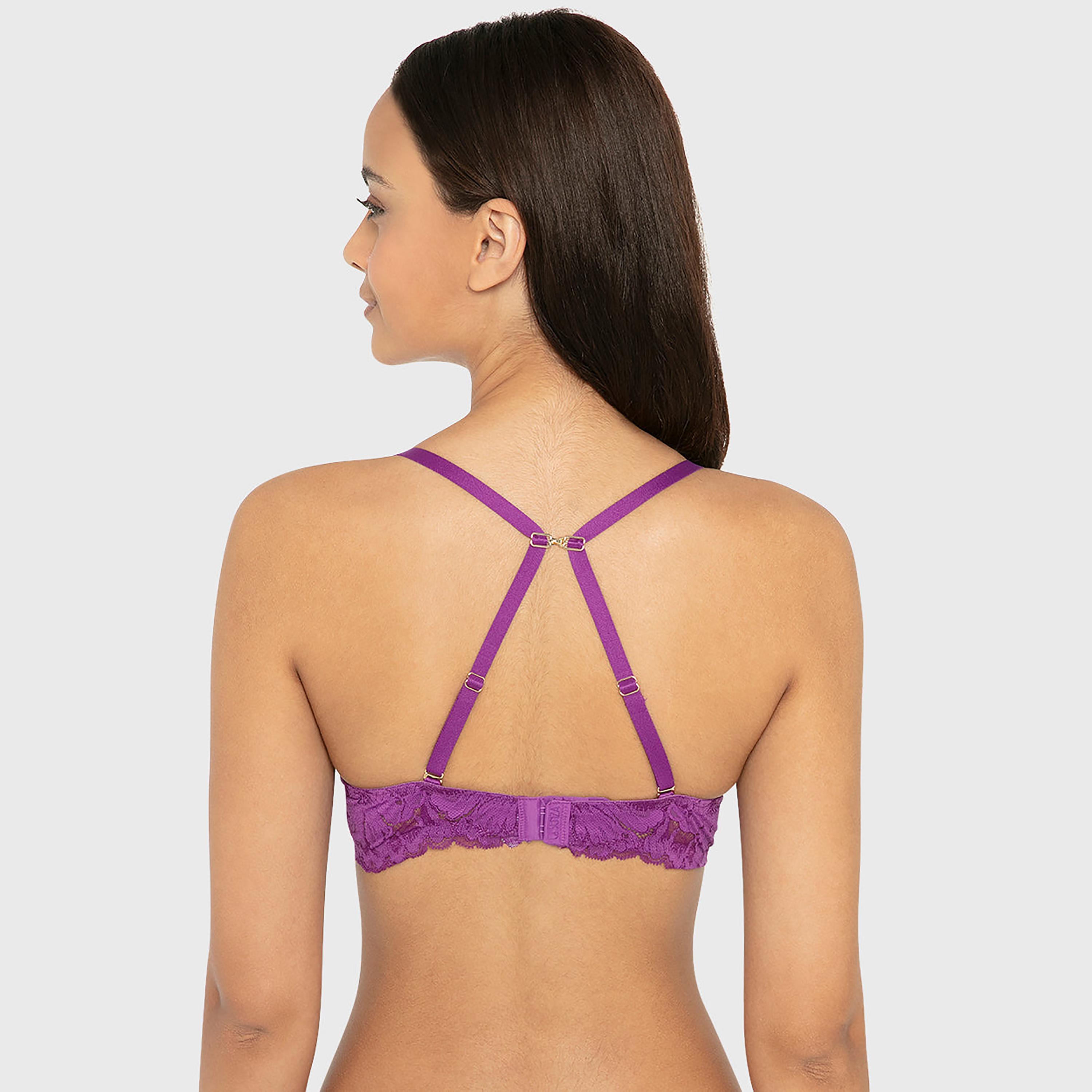 La Senza Hello Sugar Blue Lace Wired High Support Padded Women's Push-Up Bra-women-clothing-lingerie-bras-image-20