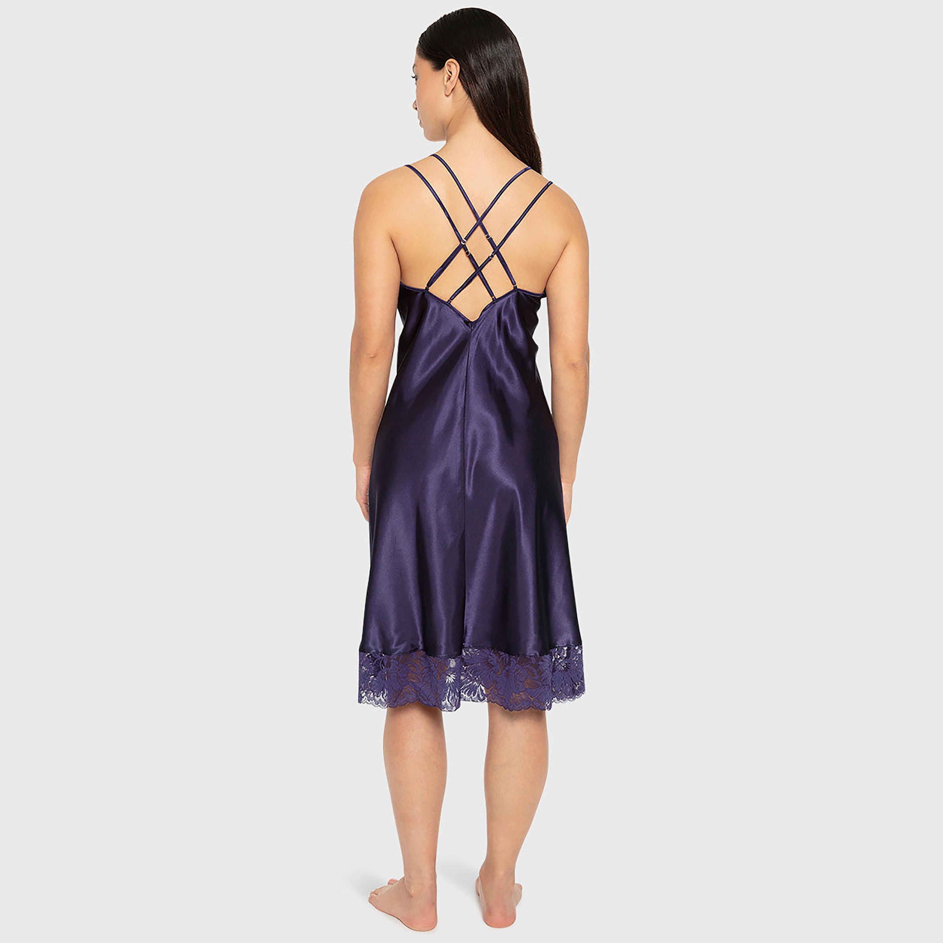 La Senza Plain Strappy Sleeveless Women's Slip Dress-women-clothing-nightwear-nighties-image-3