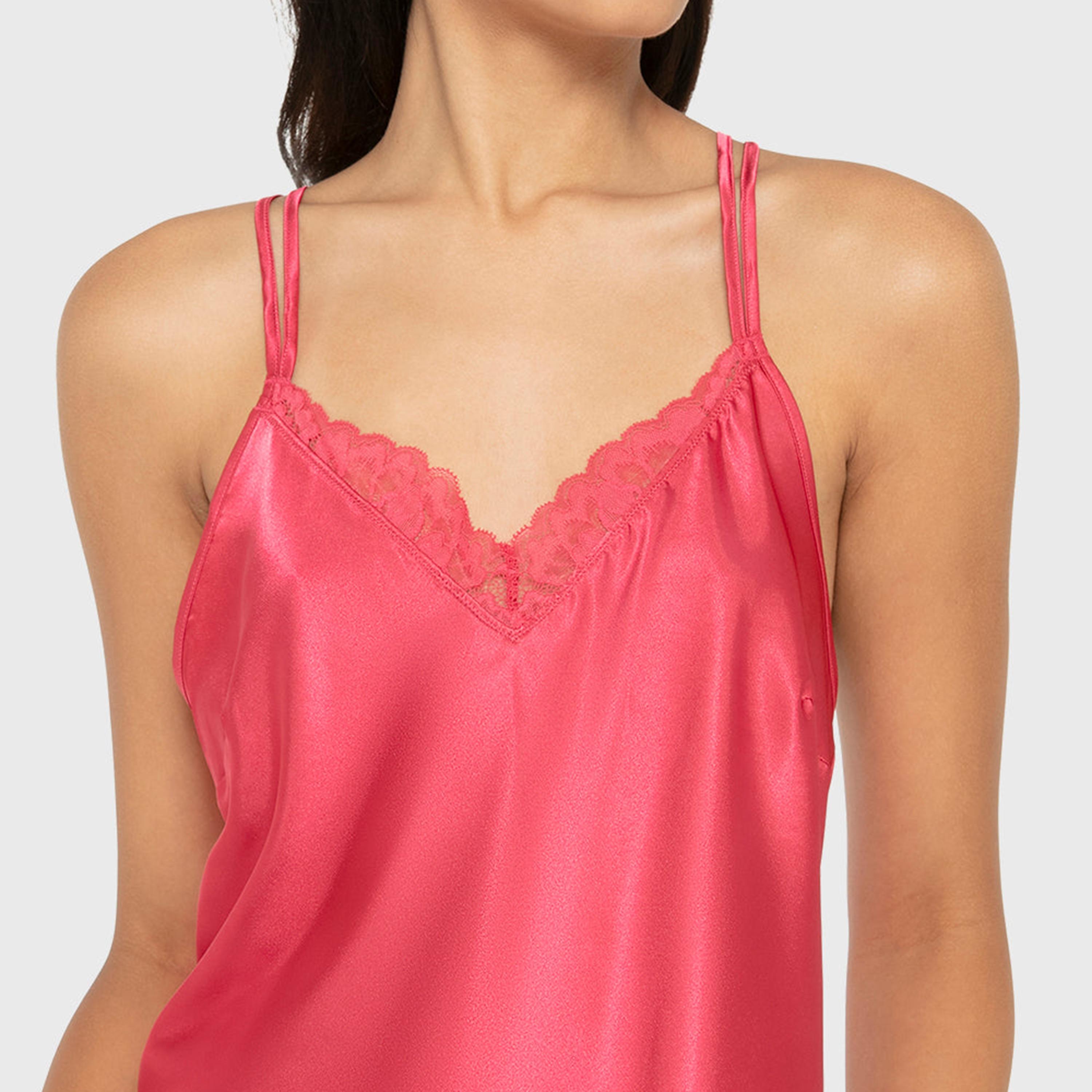 فستان نوم نسائي سادة بدون أكمام بحمالات من لا سينزا-women-clothing-nightwear-nighties-image-9