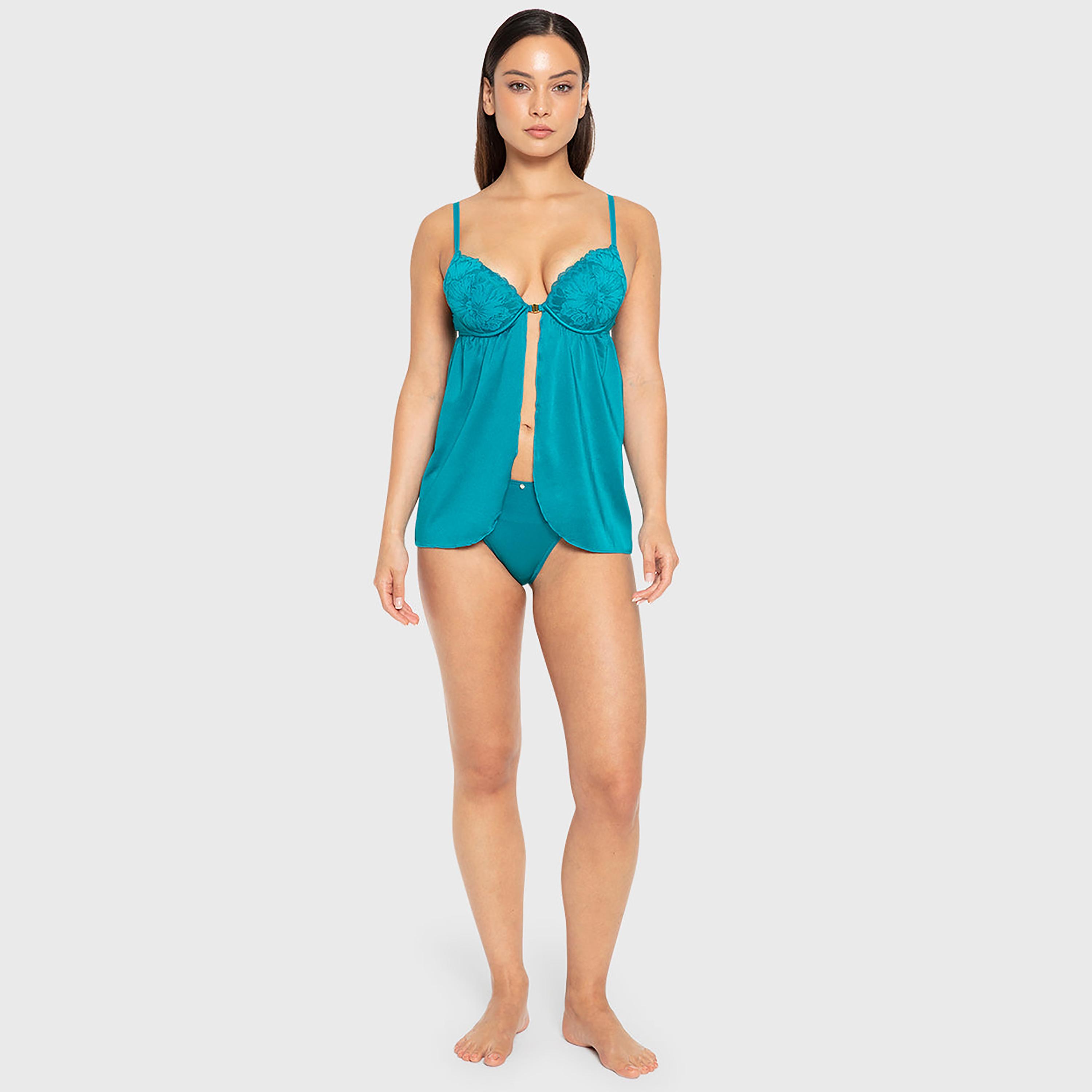 بيبي دول نسائي بدون أكمام بحمالات وتفاصيل دانتيل من لا سينزا-women-clothing-lingerie-babydollsandbodysuits-image-1