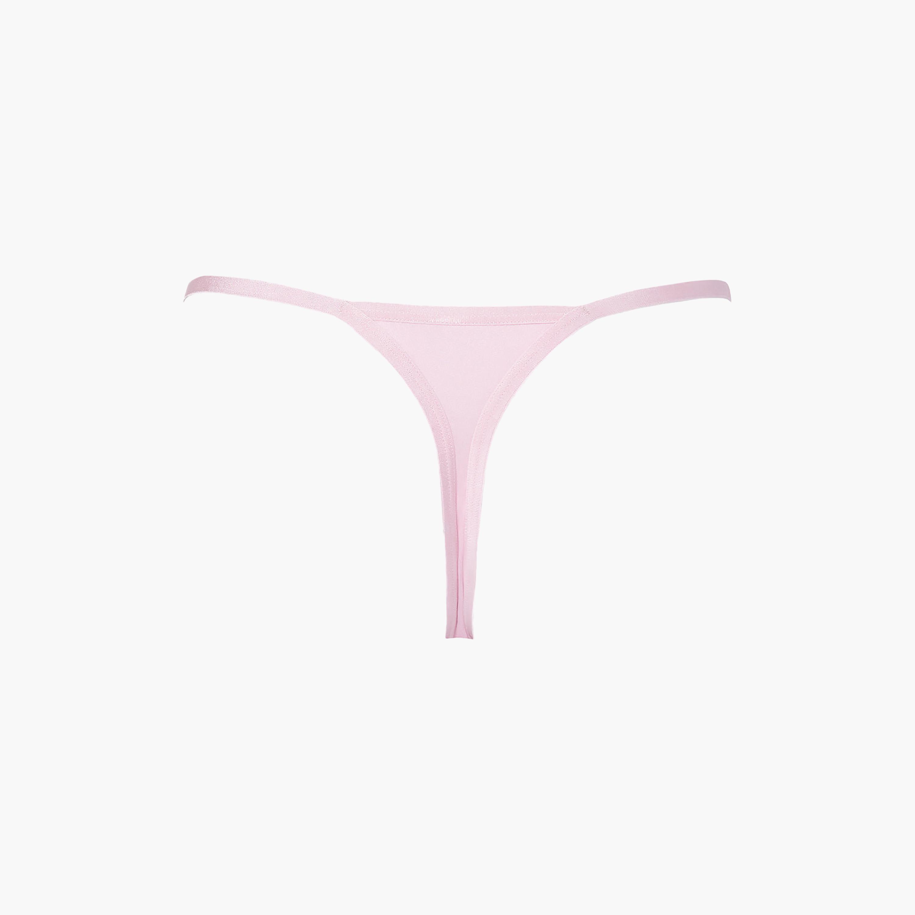 La Senza Be Mine Pink Low Coverage Women's Thong Panties-women-clothing-lingerie-panties-image-4