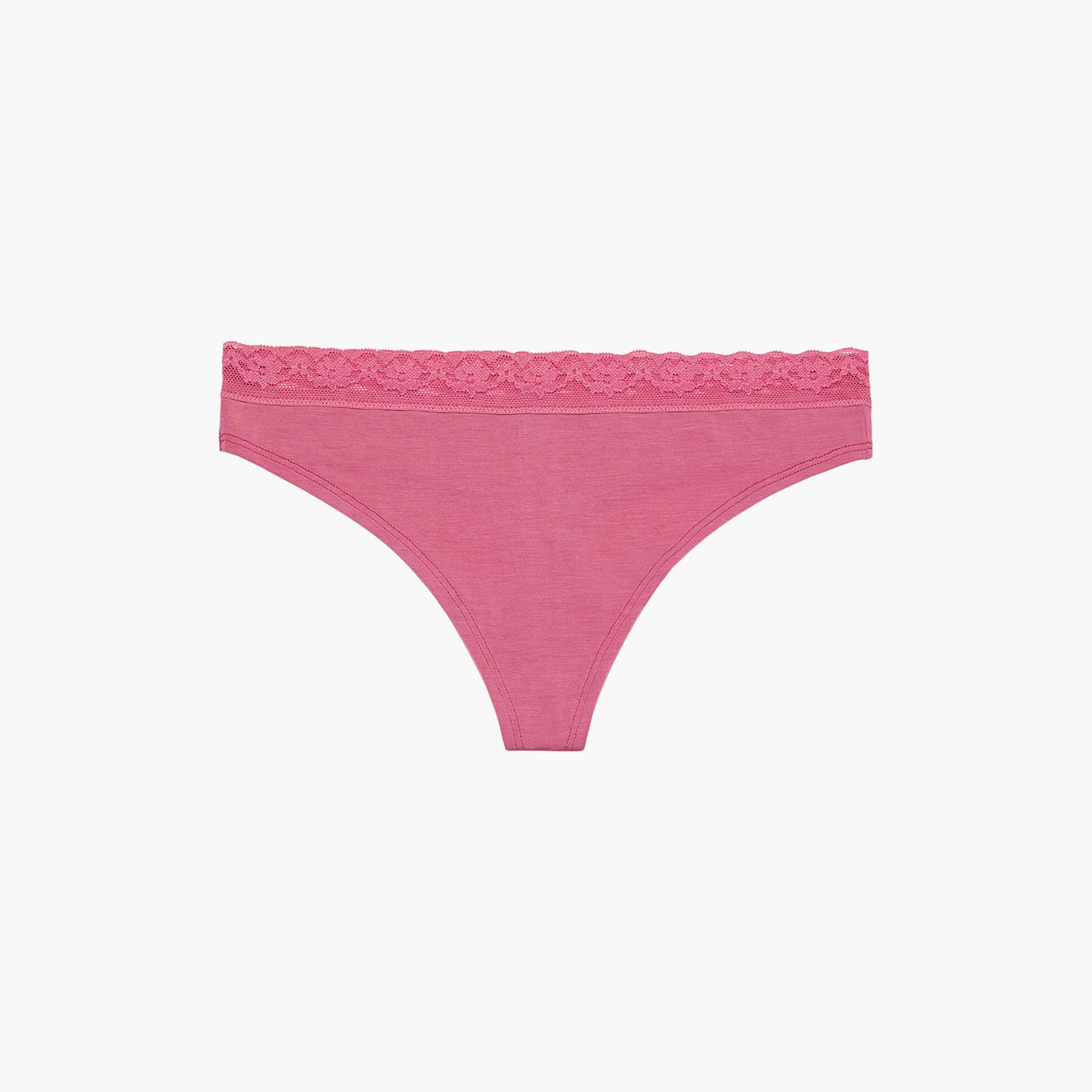 سروال داخلي نسائي "ثونغ" تغطية منخفضة قماش مودال فائق النعومة من لا سنزا-women-clothing-lingerie-panties-image-3