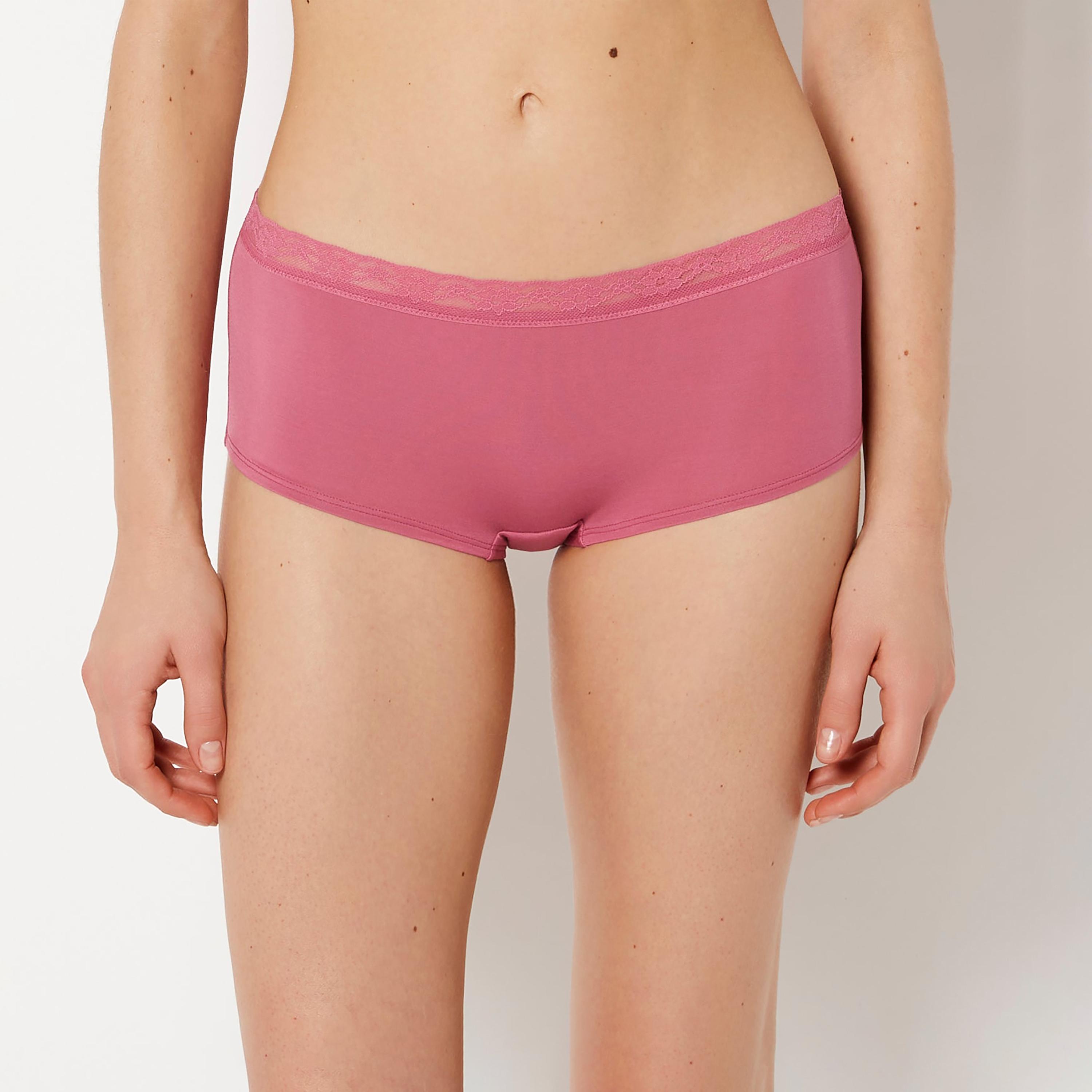 سروال داخلي نسائي "بوي شورت" تغطية كاملة "تريند" فائق النعومة من لا سنزا-women-clothing-lingerie-panties-image-1