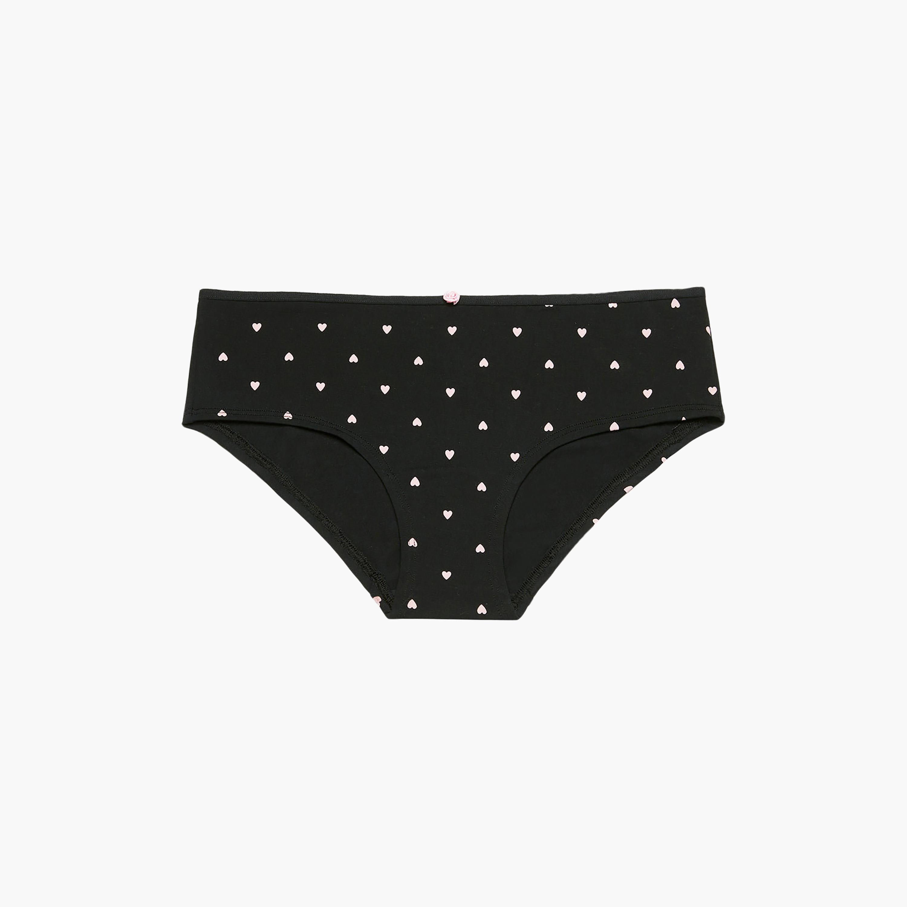 سروال داخلي نسائي "هيبستر" تغطية متوسطة قماش مودال فائق النعومة - أسود من لا سنزا-women-clothing-lingerie-panties-image-4