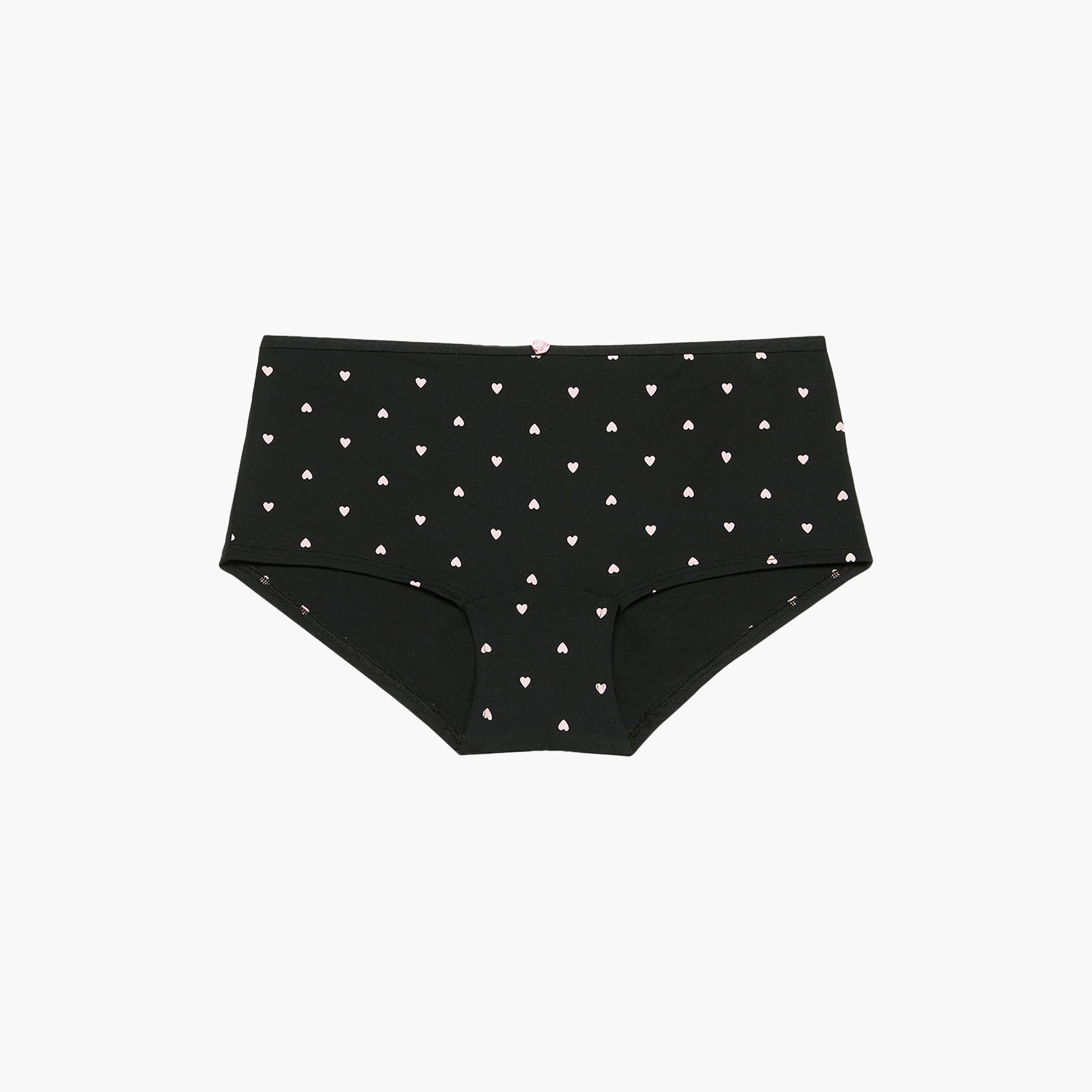 سروال داخلي نسائي "بوي شورت" تغطية كاملة قماش مودال فائق النعومة - أسود من لا سنزا-women-clothing-lingerie-panties-image-4