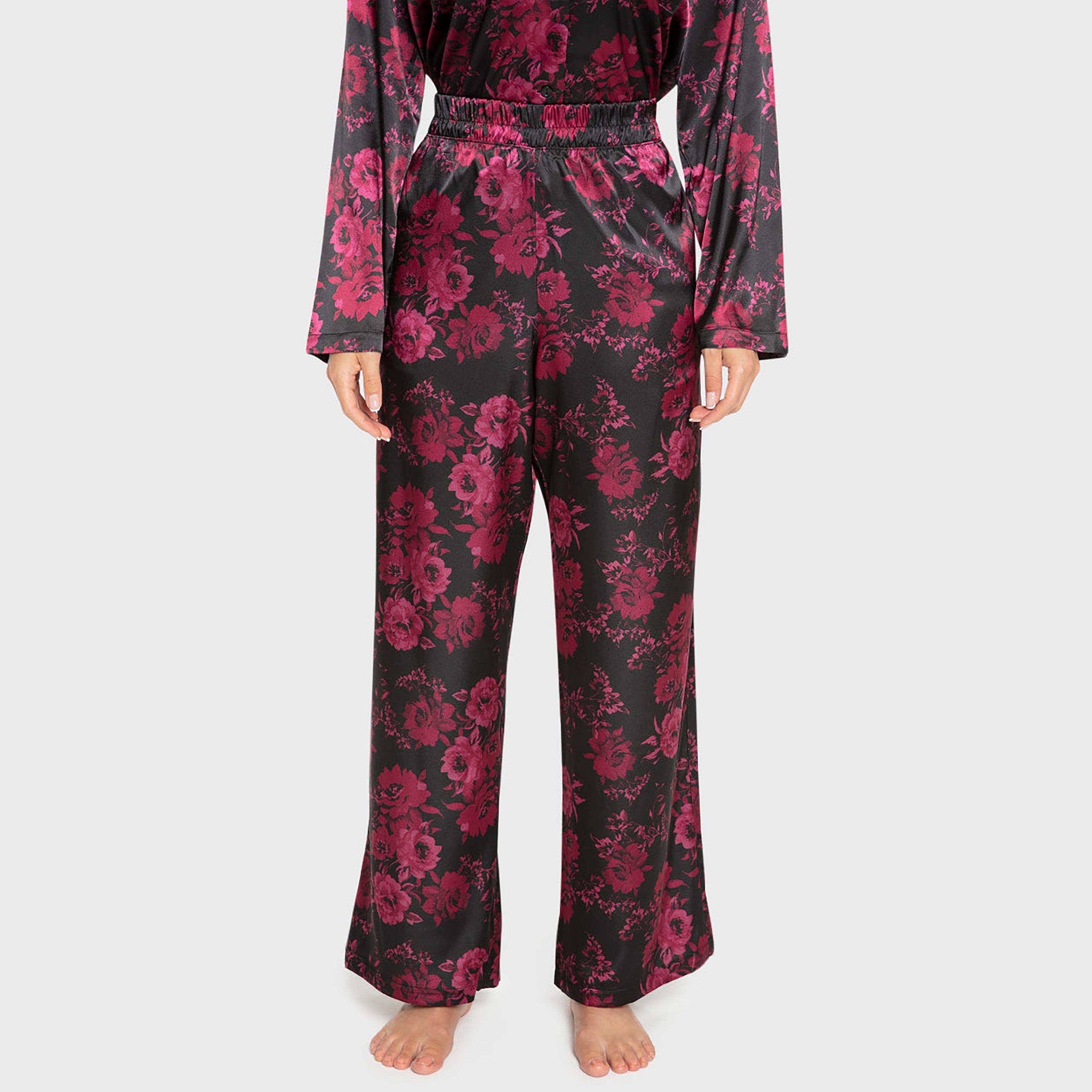 طقم قميص وبيجامة سيكسي من الساتان من لا سينزا-women-clothing-nightwear-pyjamas-longsets-image-3