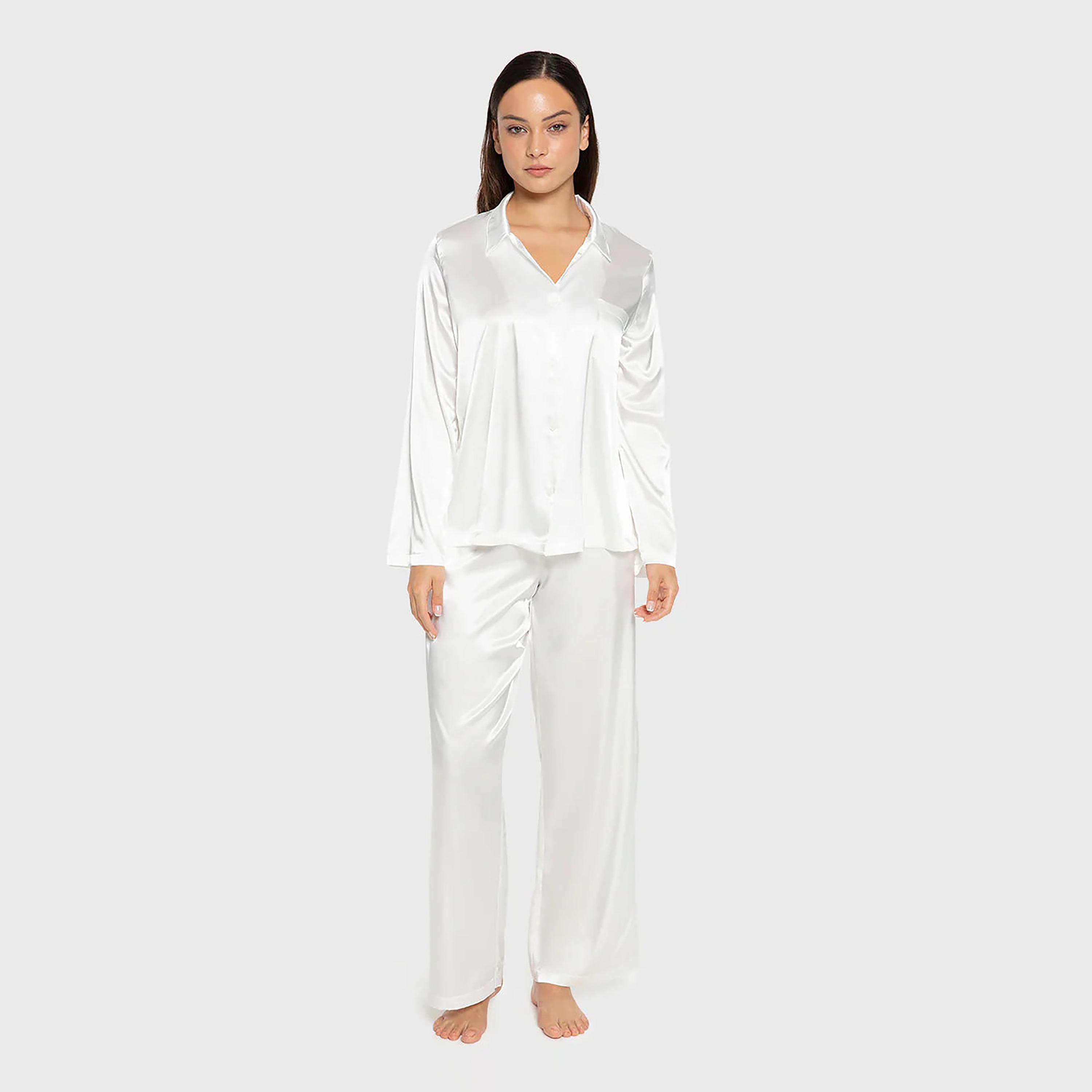 La Senza Sexy Satin Women's Shirt & Pyjama Set-women-clothing-nightwear-pyjamas-longsets-image-7