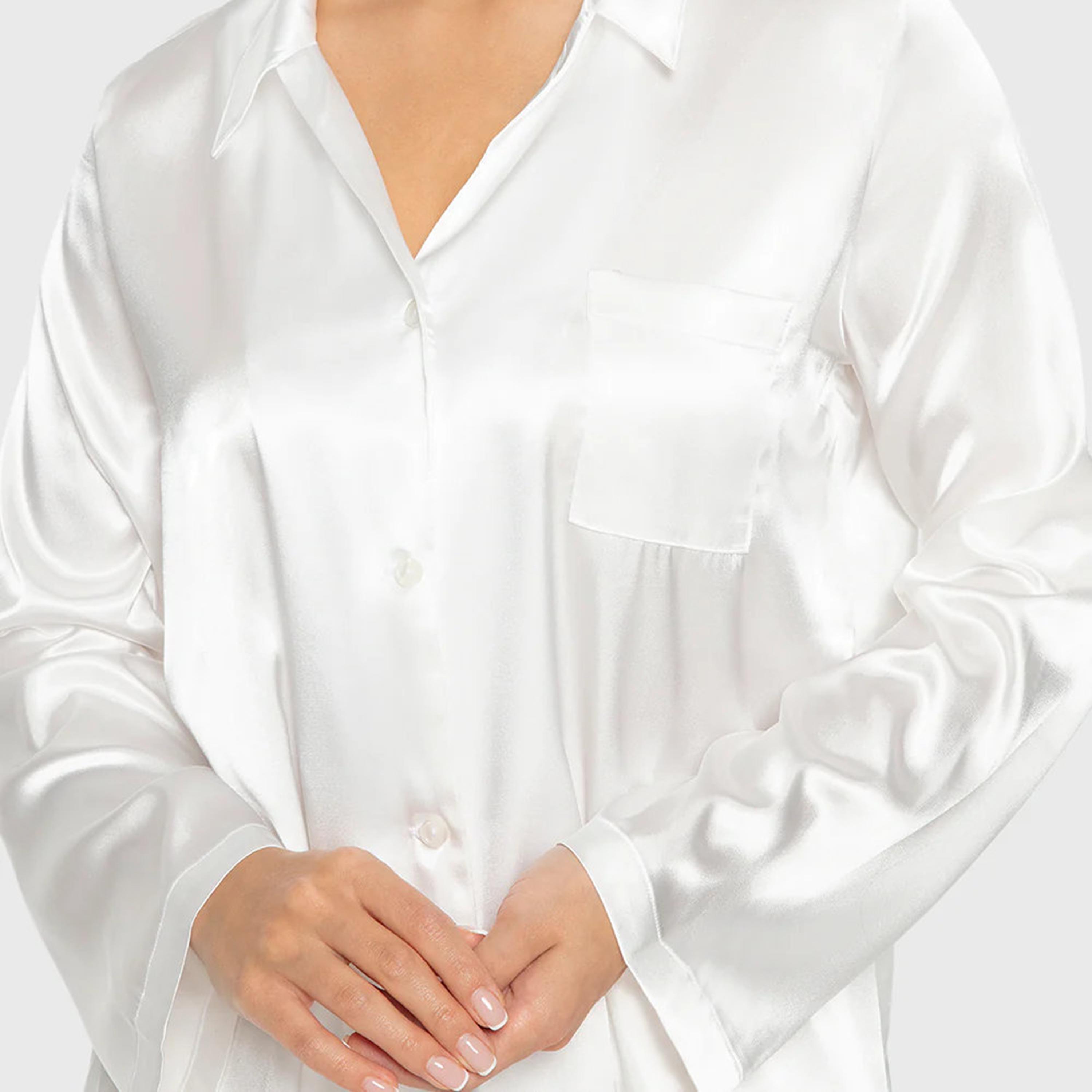 La Senza Sexy Satin Women's Shirt & Pyjama Set-women-clothing-nightwear-pyjamas-longsets-image-8