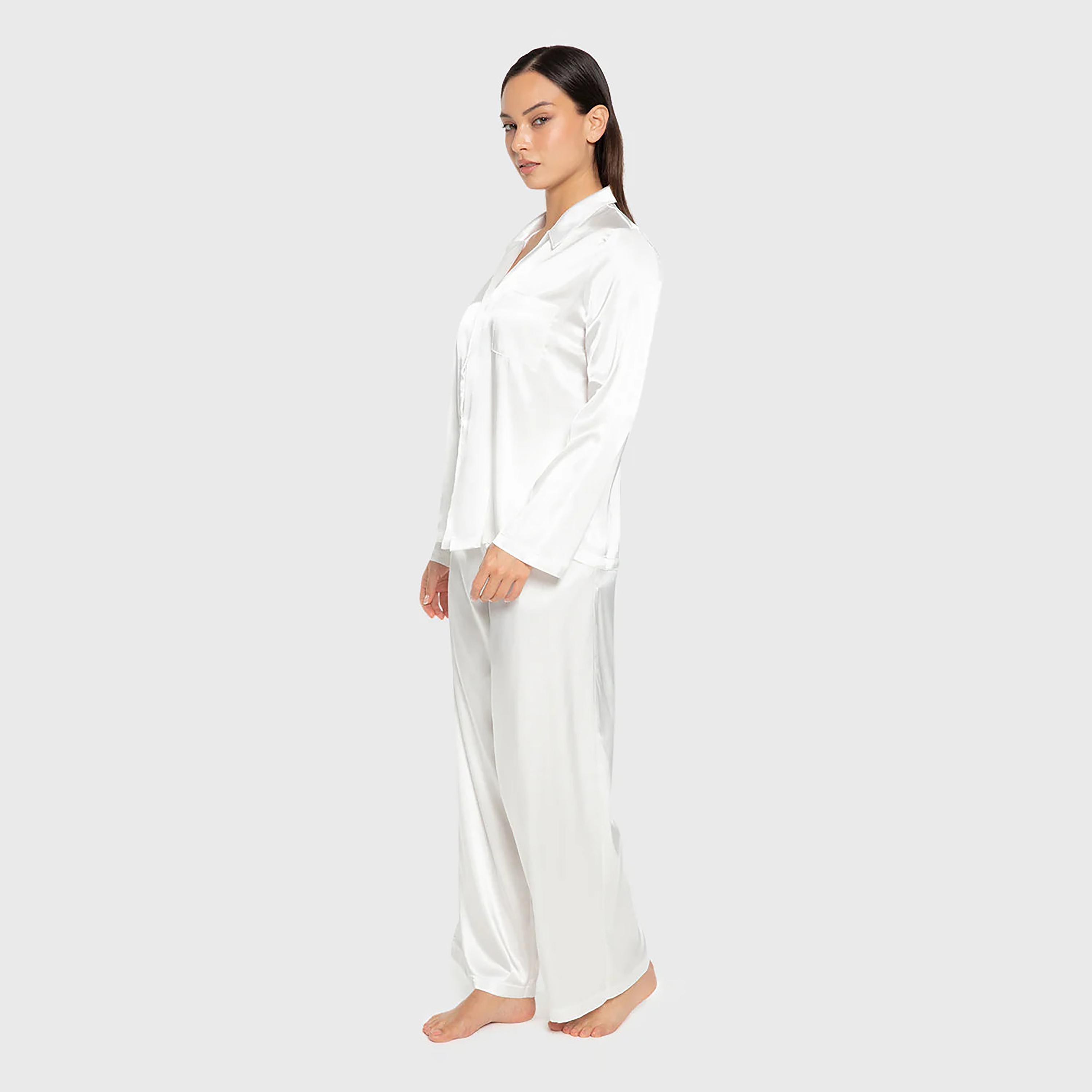 La Senza Sexy Satin Women's Shirt & Pyjama Set-women-clothing-nightwear-pyjamas-longsets-image-10