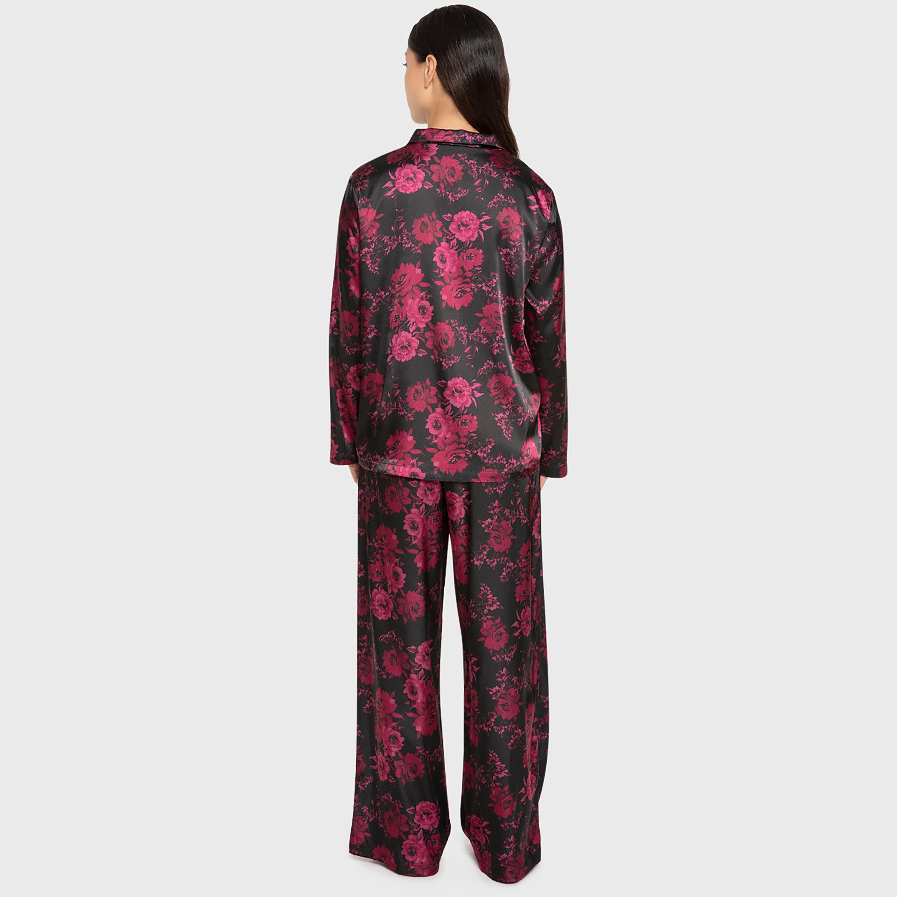 La Senza Women's Floral Print Shirt & Pyjamas Set-women-clothing-nightwear-pyjamas-longsets-image-3