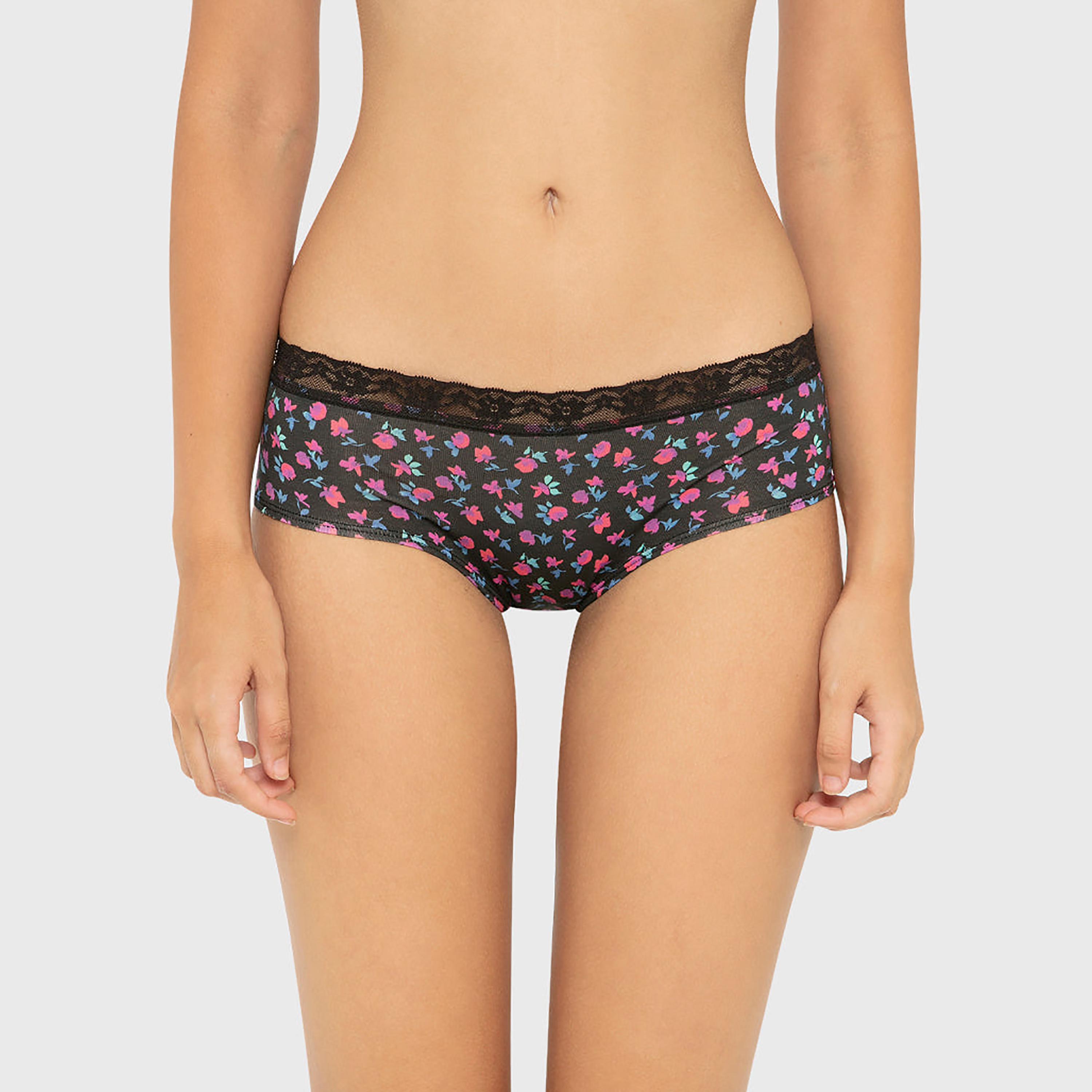 سروال داخلي نسائي "هيبستر" من المودال بطبعات زهور صغيرة بتغطية متوسطة من لا سينزا-women-clothing-lingerie-panties-image-1