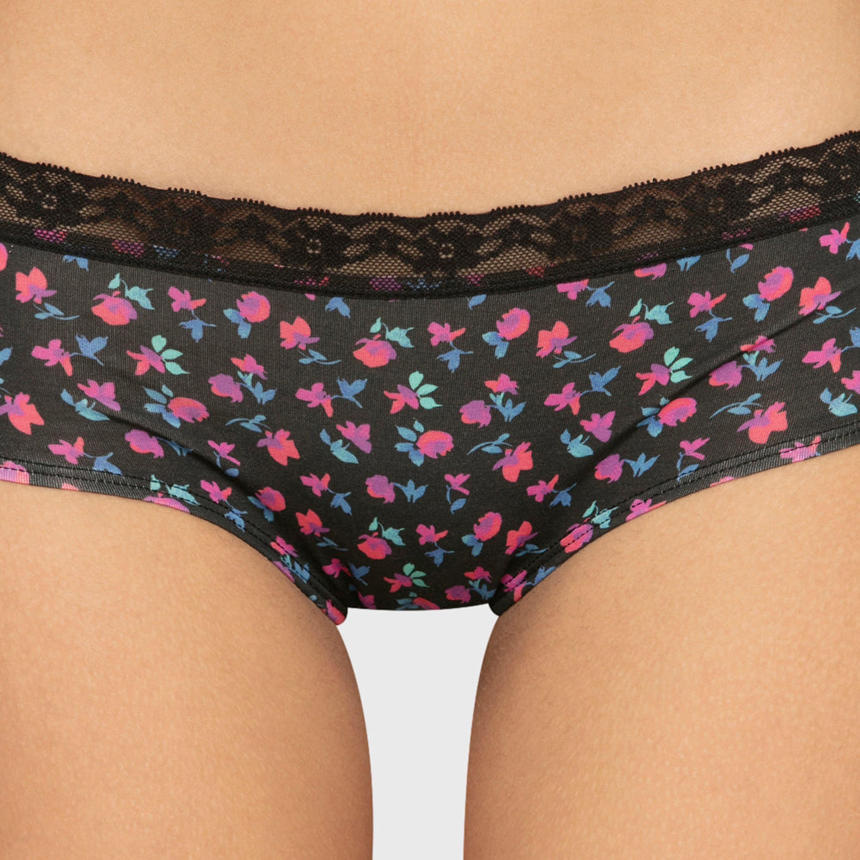 سروال داخلي نسائي "هيبستر" من المودال بطبعات زهور صغيرة بتغطية متوسطة من لا سينزا-women-clothing-lingerie-panties-image-4