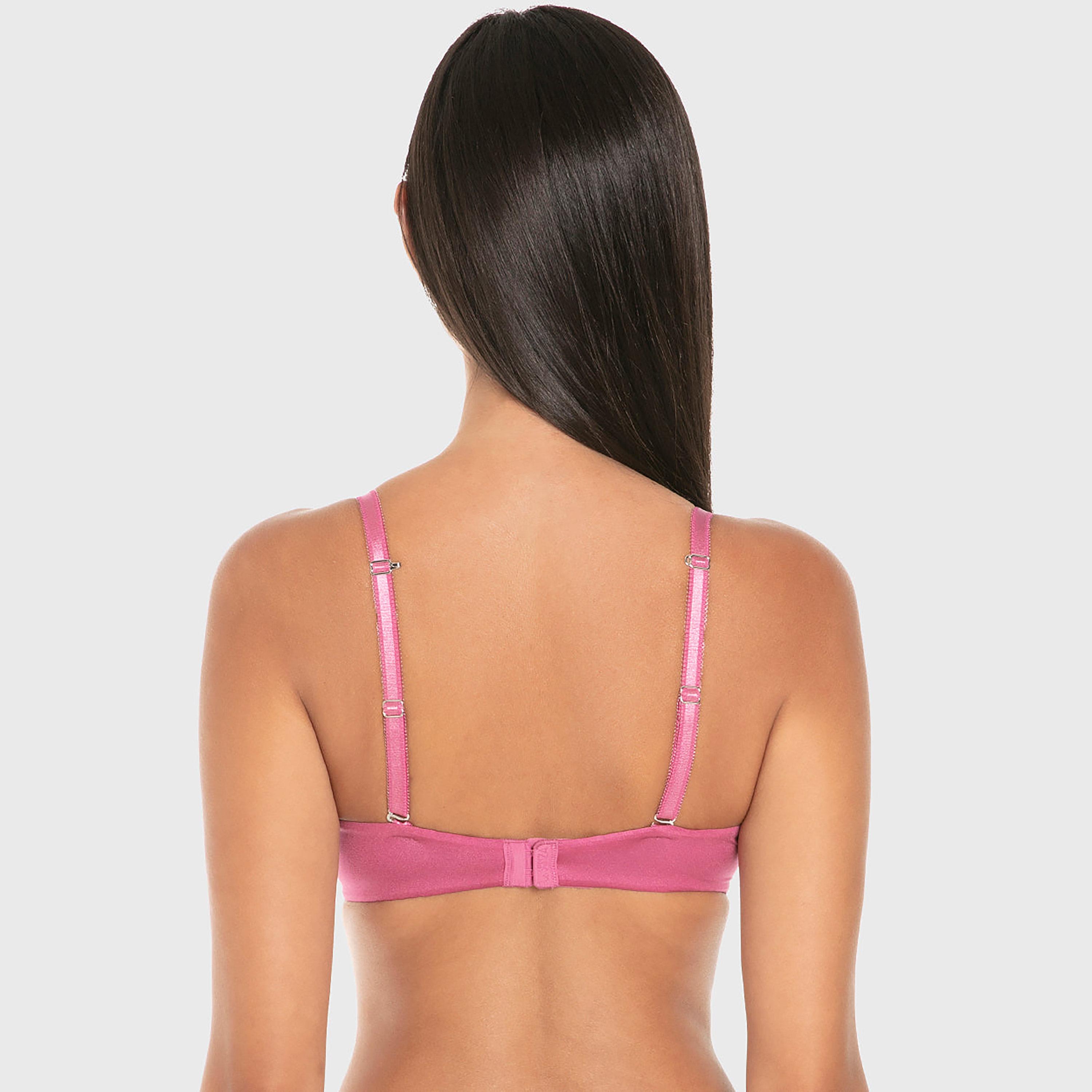 La Senza Blue Polyamide Lace Wired Medium Support Gel Padded Women's Plunge Multiway Bra-women-clothing-lingerie-bras-image-4