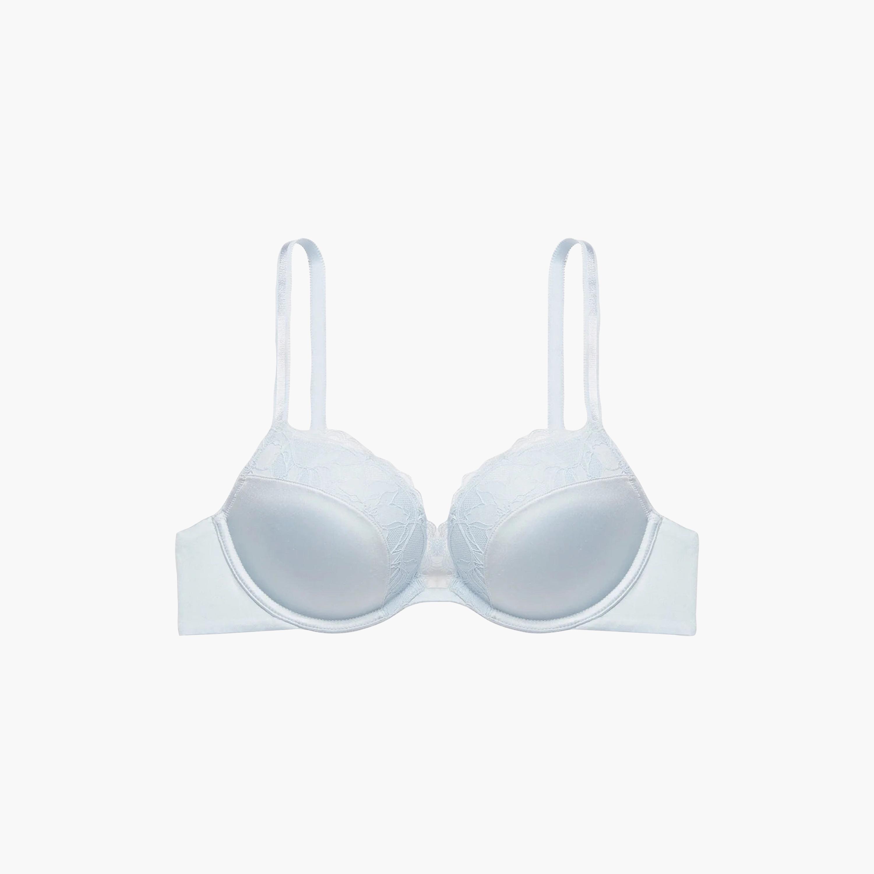 La Senza Blue Polyamide Lace Wired Medium Support Gel Padded Women's Plunge Multiway Bra-women-clothing-lingerie-bras-image-5