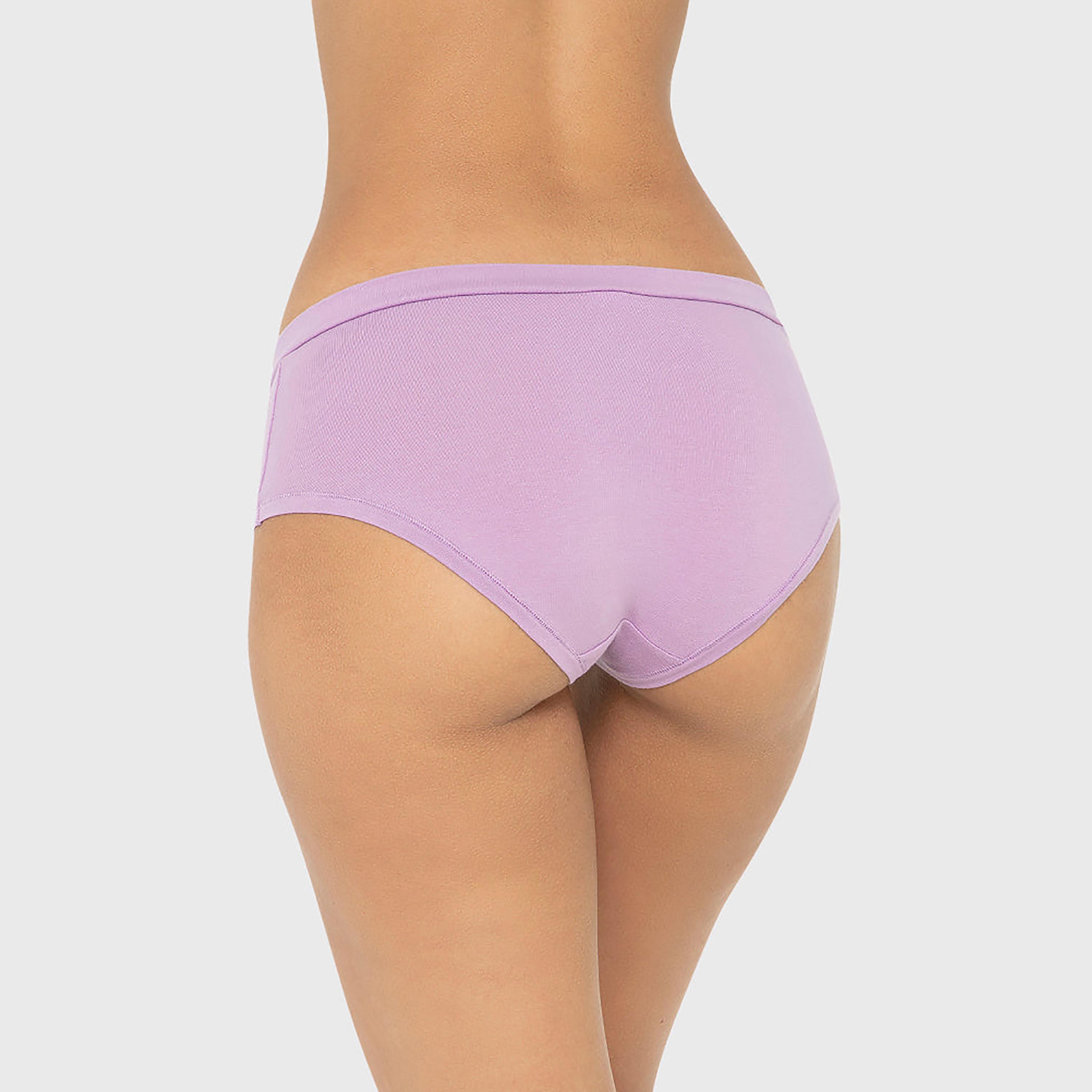 La Senza Cotton Plain Medium Coverage Women's Hipster Panties-women-clothing-lingerie-panties-image-7