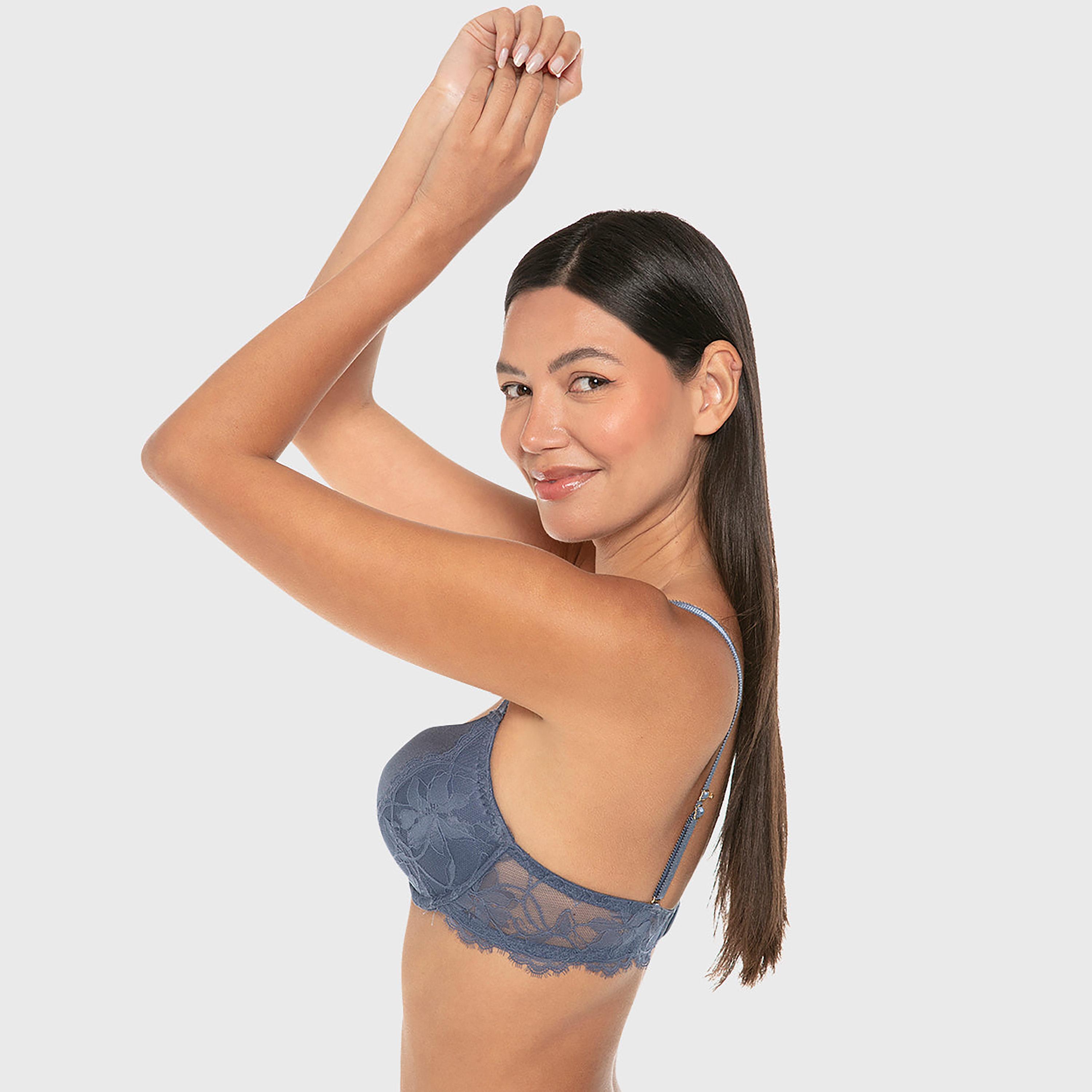 حمالة صدر "دبل بوش أب" متعددة الطرق بيضاء بسلك سفلي ودعم عالٍ وحشوة من لا سينزا-women-clothing-lingerie-bras-image-2