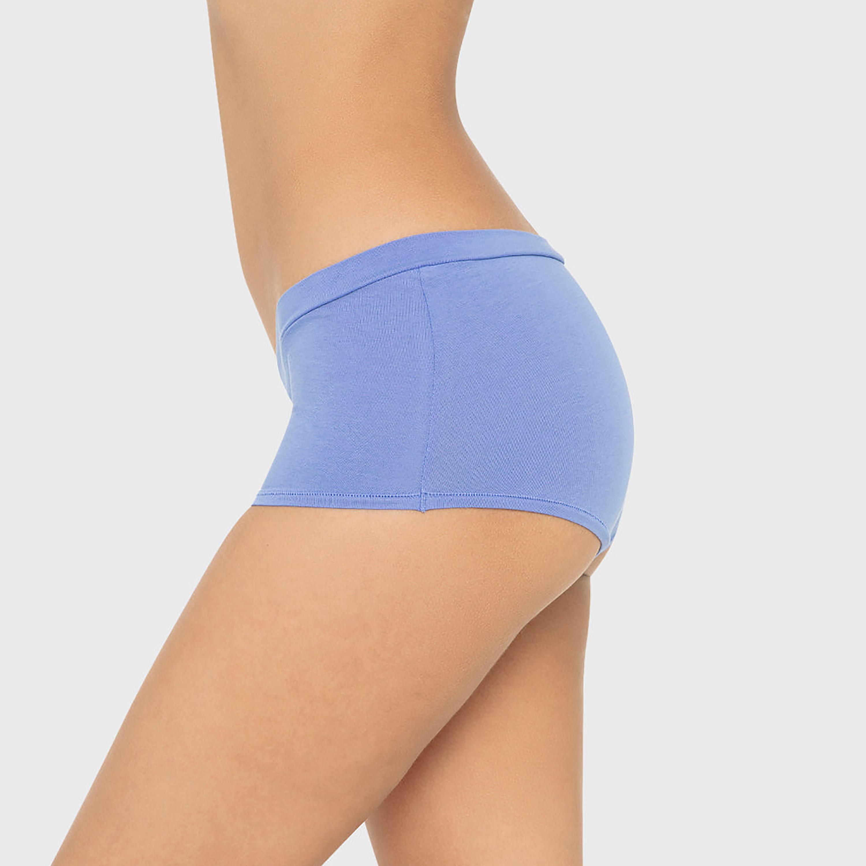 سروال داخلي نسائي "بوي شورت" قطني سادة بتغطية كاملة من لا سينزا-women-clothing-lingerie-panties-image-10