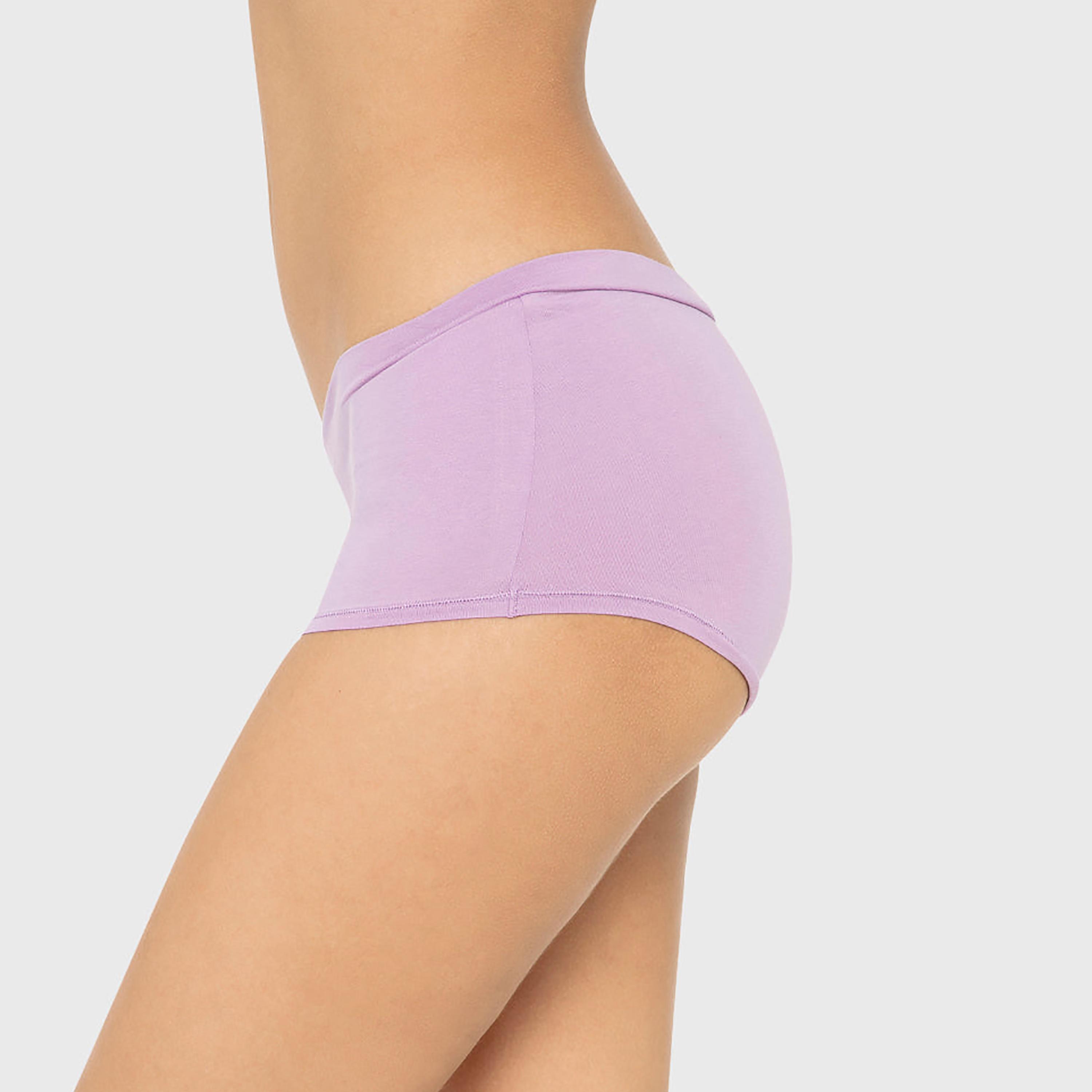سروال داخلي نسائي "بوي شورت" قطني سادة بتغطية كاملة من لا سينزا-women-clothing-lingerie-panties-image-6