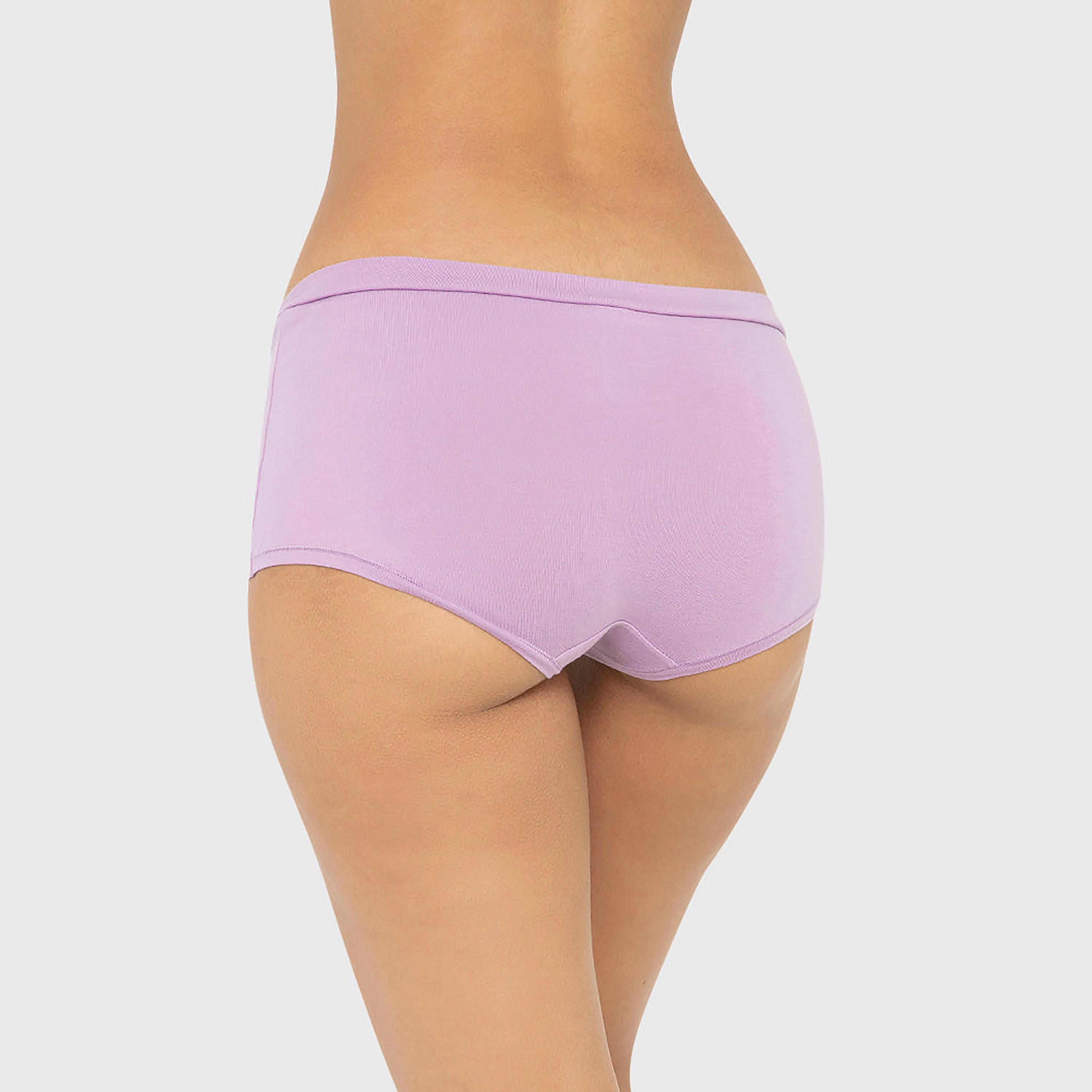 سروال داخلي نسائي "بوي شورت" قطني سادة بتغطية كاملة من لا سينزا-women-clothing-lingerie-panties-image-7