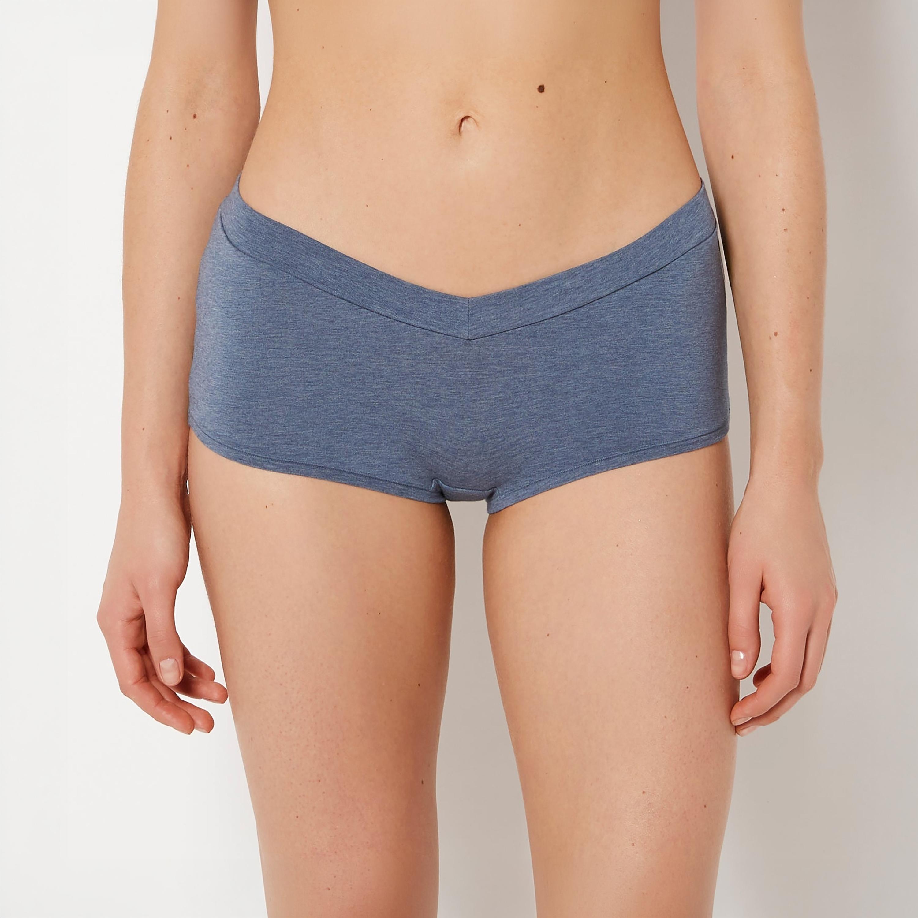 ملابس داخلية بوي شورت نسائي سادة بتغطية كاملة من لا سينزا-women-clothing-lingerie-panties-image-1