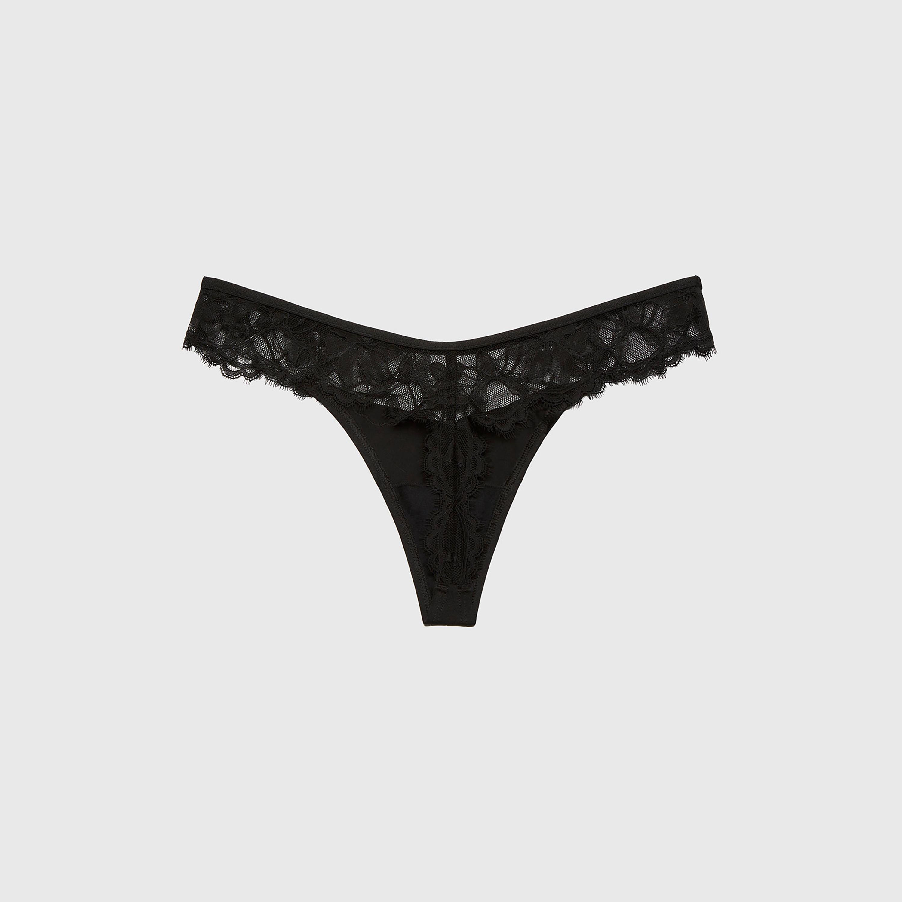 سروال داخلي نسائي "ثونغ" (Diva) من البولي أميد والدانتيل بتغطية منخفضة من لا سينزا-women-clothing-lingerie-panties-image-8