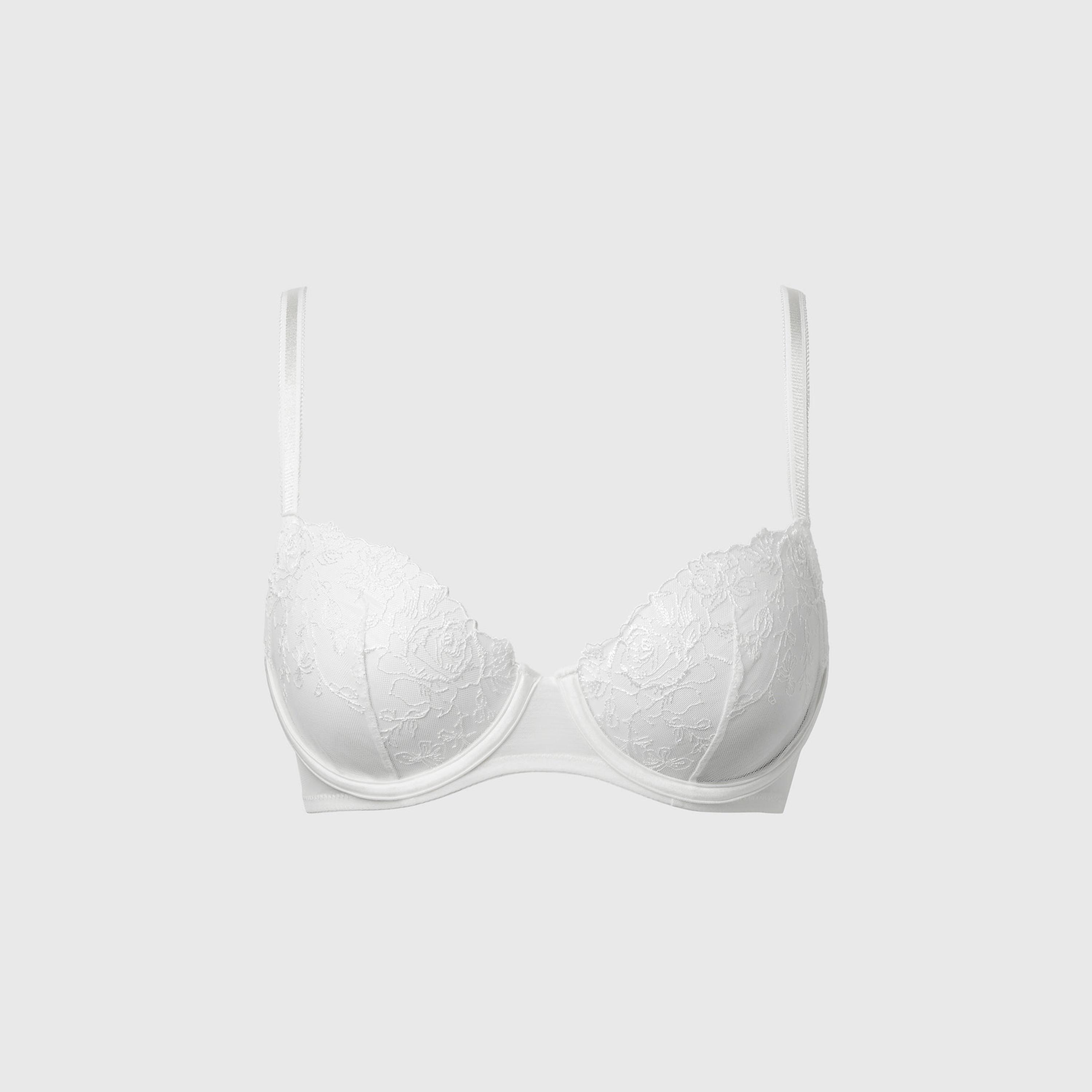 La Senza Designer Collection Polyamide Embroidered Wired Light Support Unlined Women's Demi Bra-women-clothing-lingerie-bras-image-4