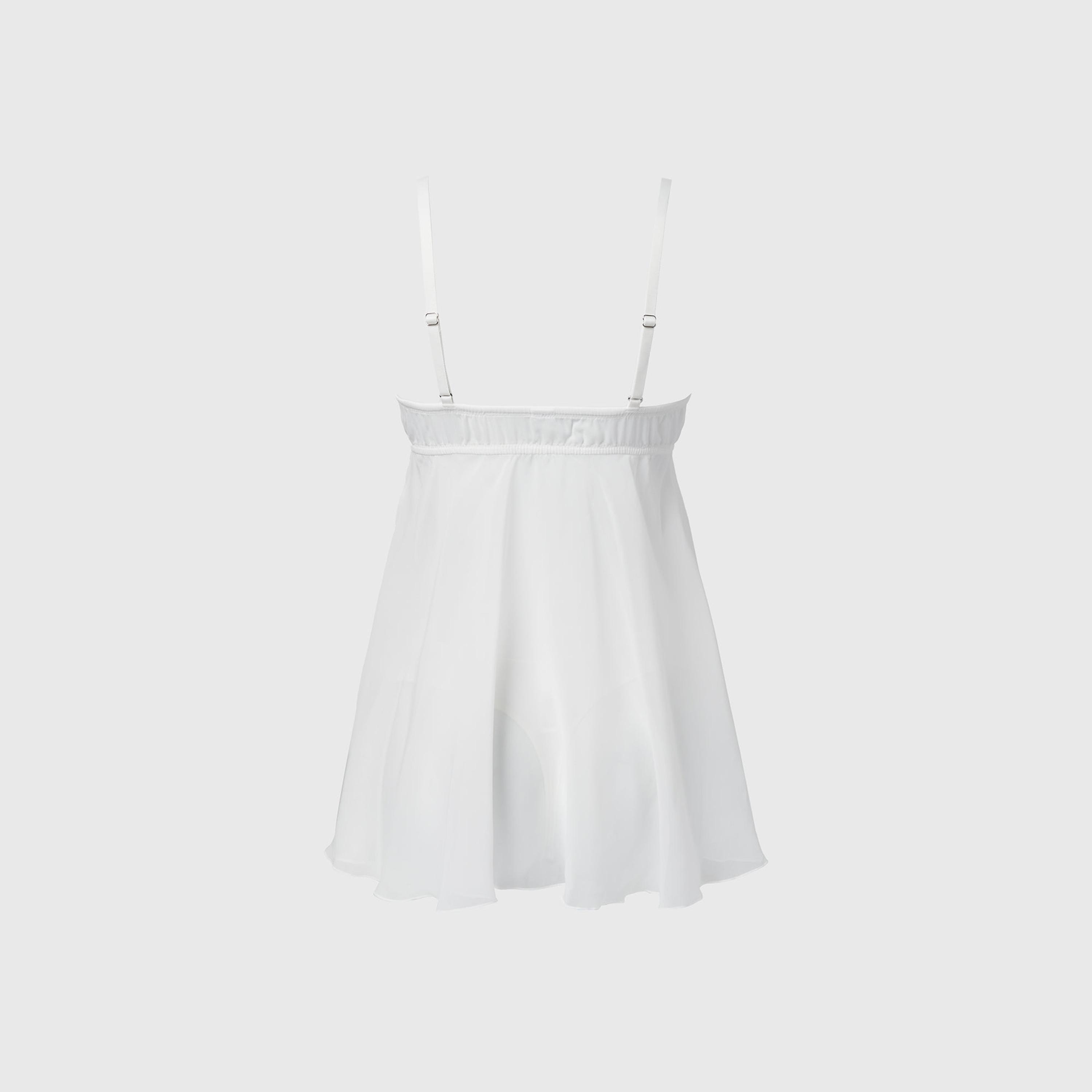 La Senza Designer Collection White Embroidered Wired Medium Support Padded Women's Babydoll-women-clothing-lingerie-babydollsandbodysuits-image-5