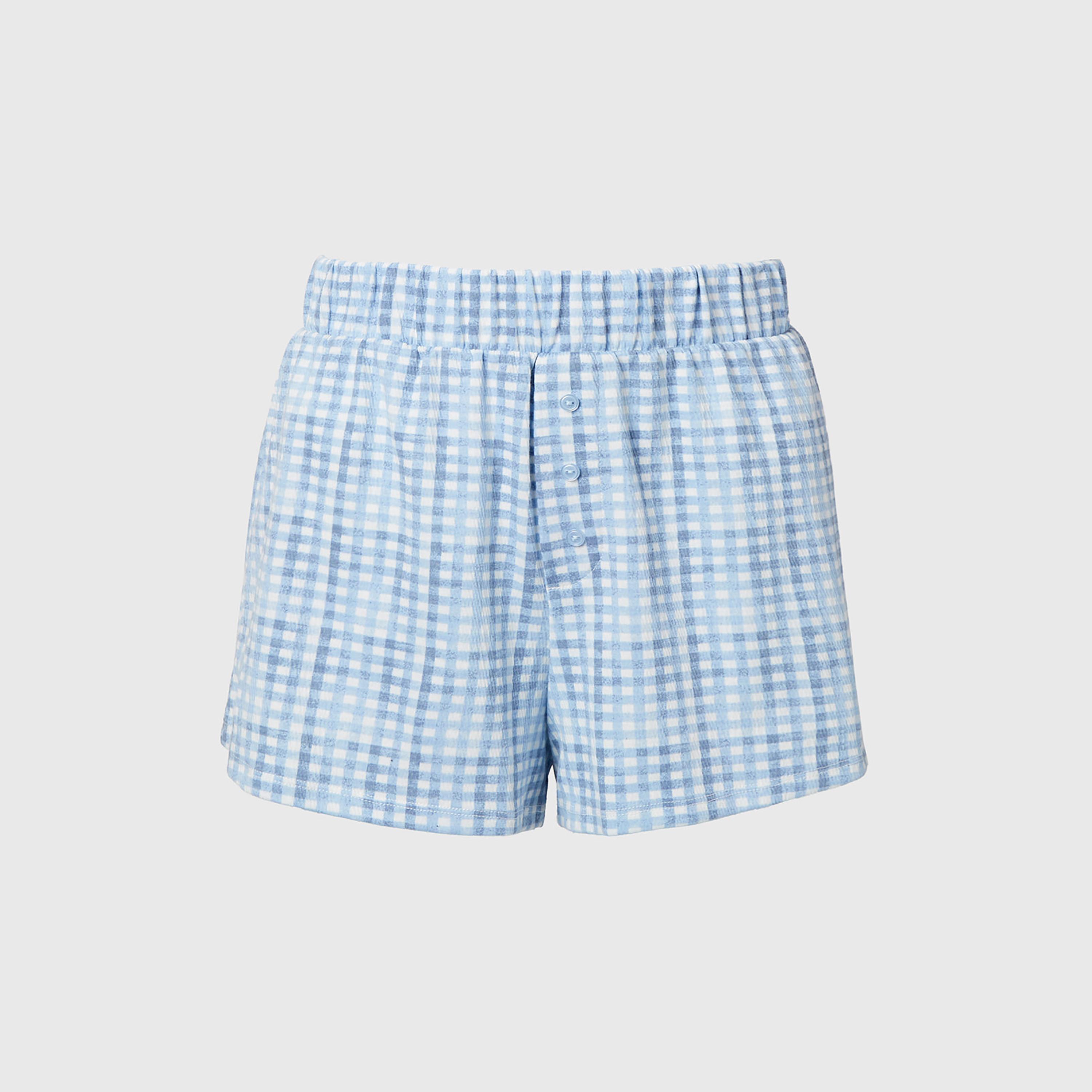 La Senza Checked High Rise Elasticated Waist Women's Boxer Shorts-women-clothing-nightwear-pyjamas-bottoms-image-4