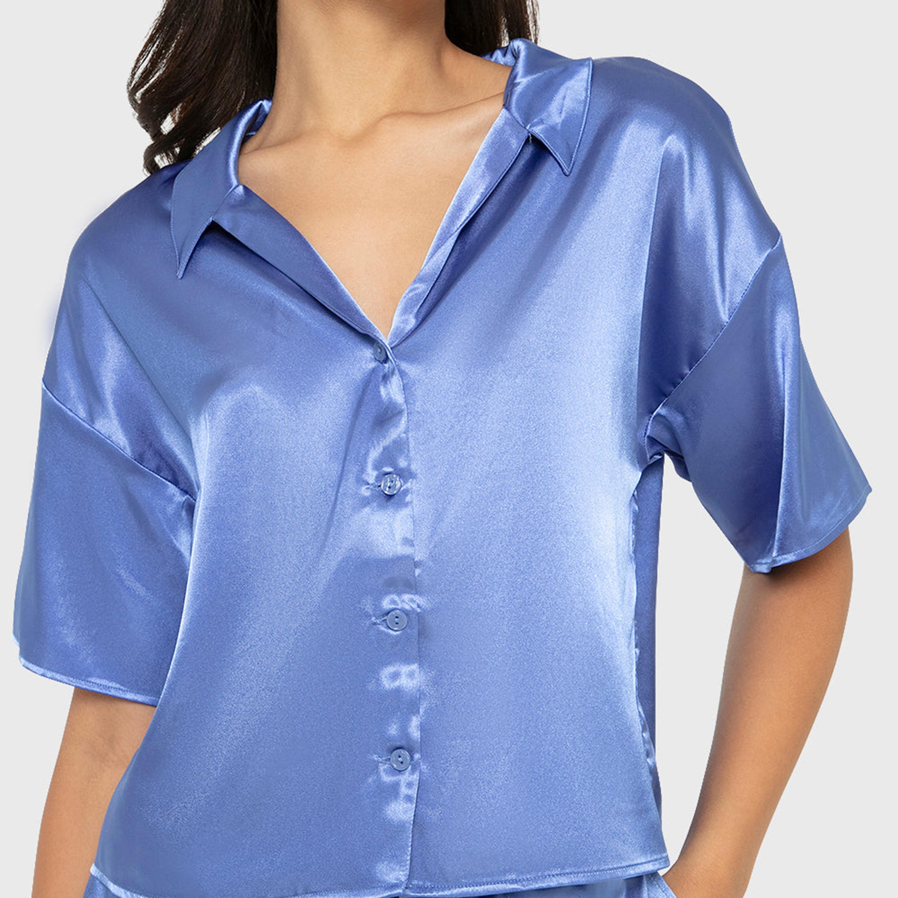 La Senza Women's Plain Shirt & Pyjamas Set-women-clothing-nightwear-pyjamas-longsets-image-6