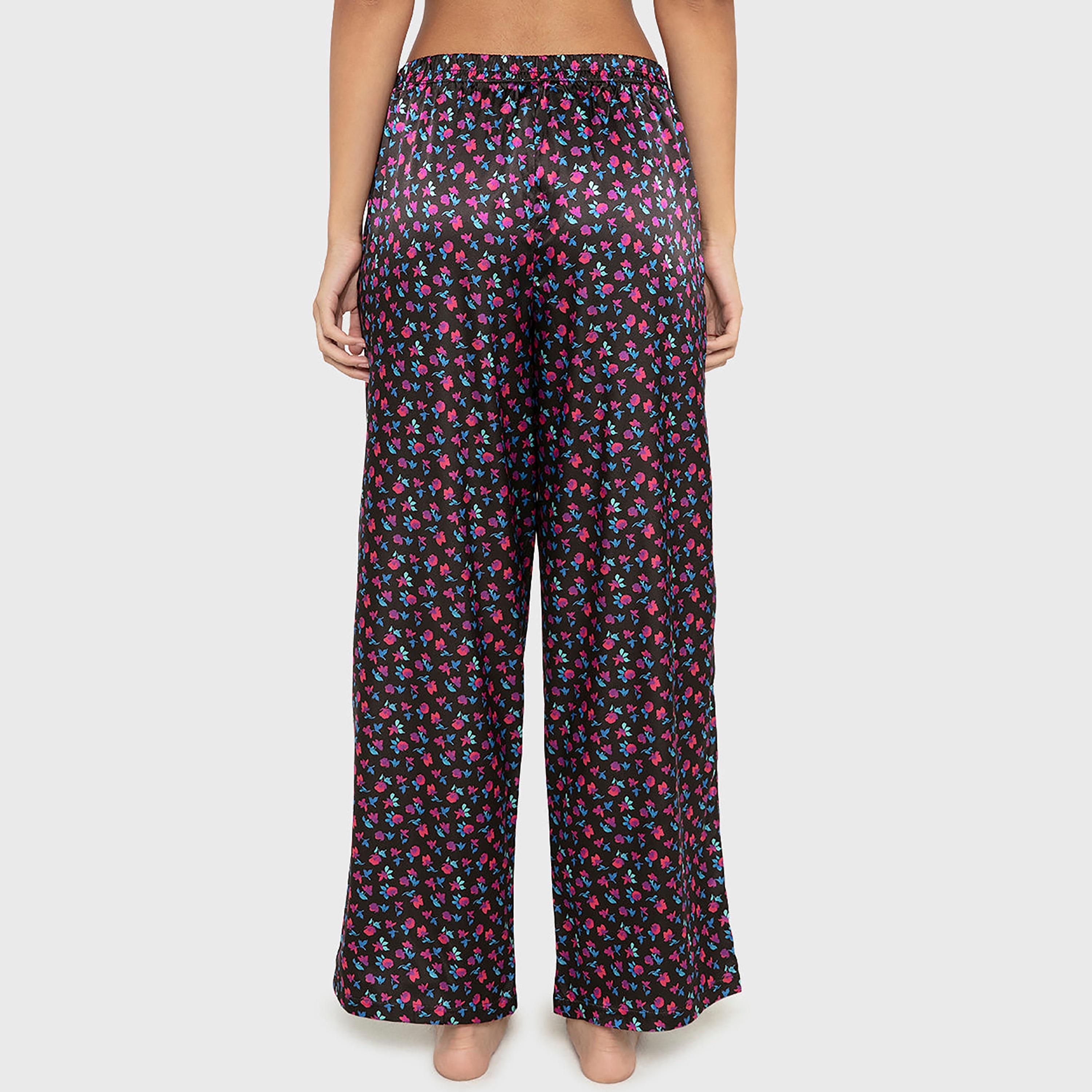 طقم بيجاما نسائي (قميص وبنطلون) بطبعة زهور من لا سينزا-women-clothing-nightwear-pyjamas-longsets-image-5