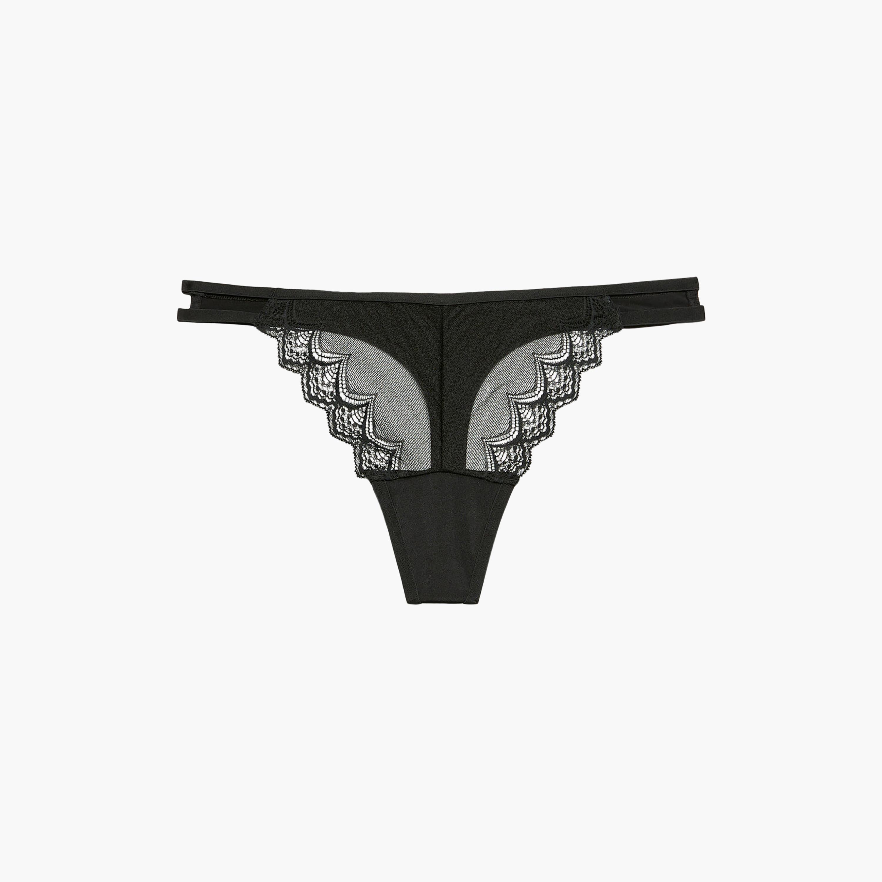La Senza Diva Exquisite Lace Low Coverage Women's Thong Panty-women-clothing-lingerie-panties-image-2