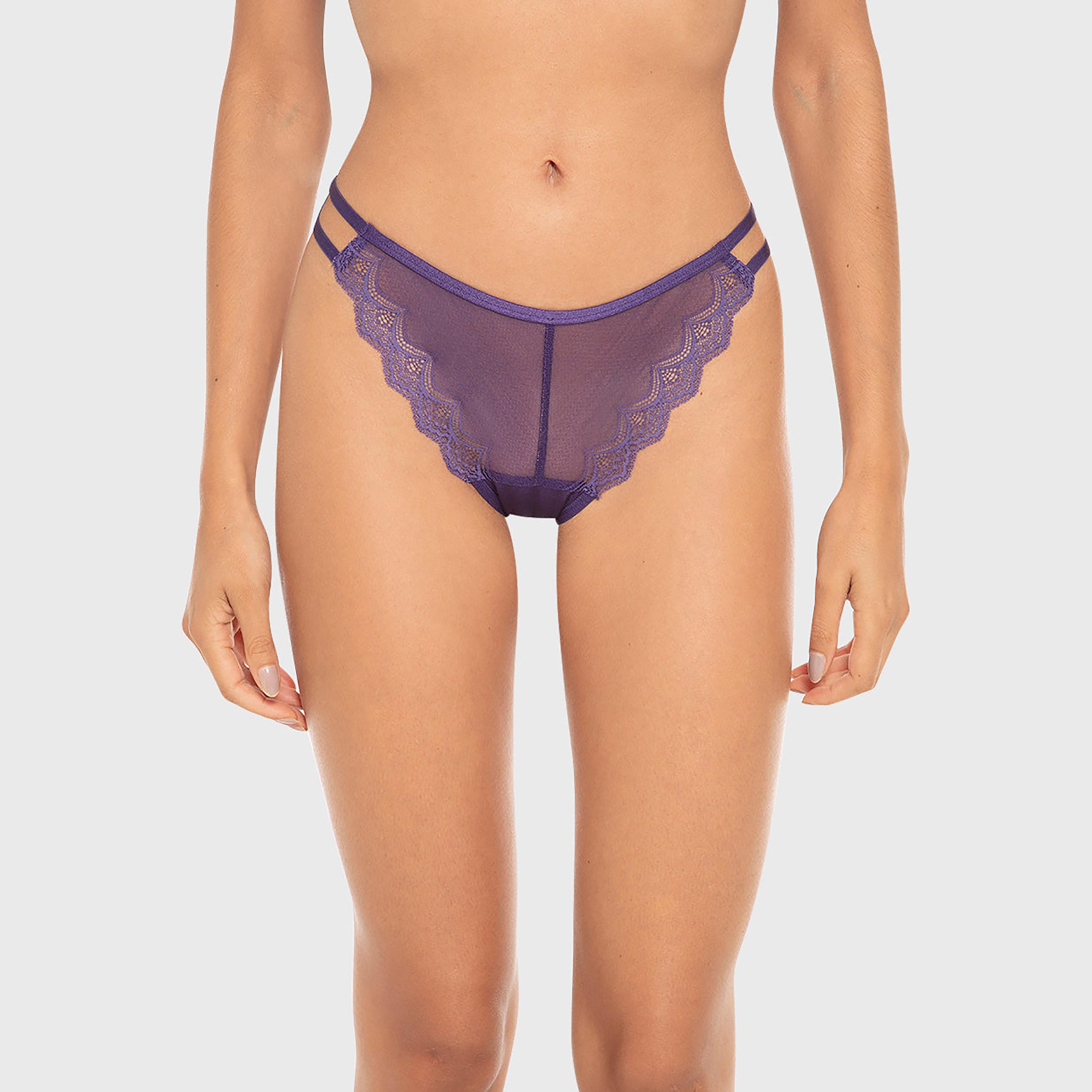 ملابس داخلية ثونغ نسائي دانتيل بتغطية منخفضة ديفا إكسكويزيت من لا سينزا-women-clothing-lingerie-panties-image-1