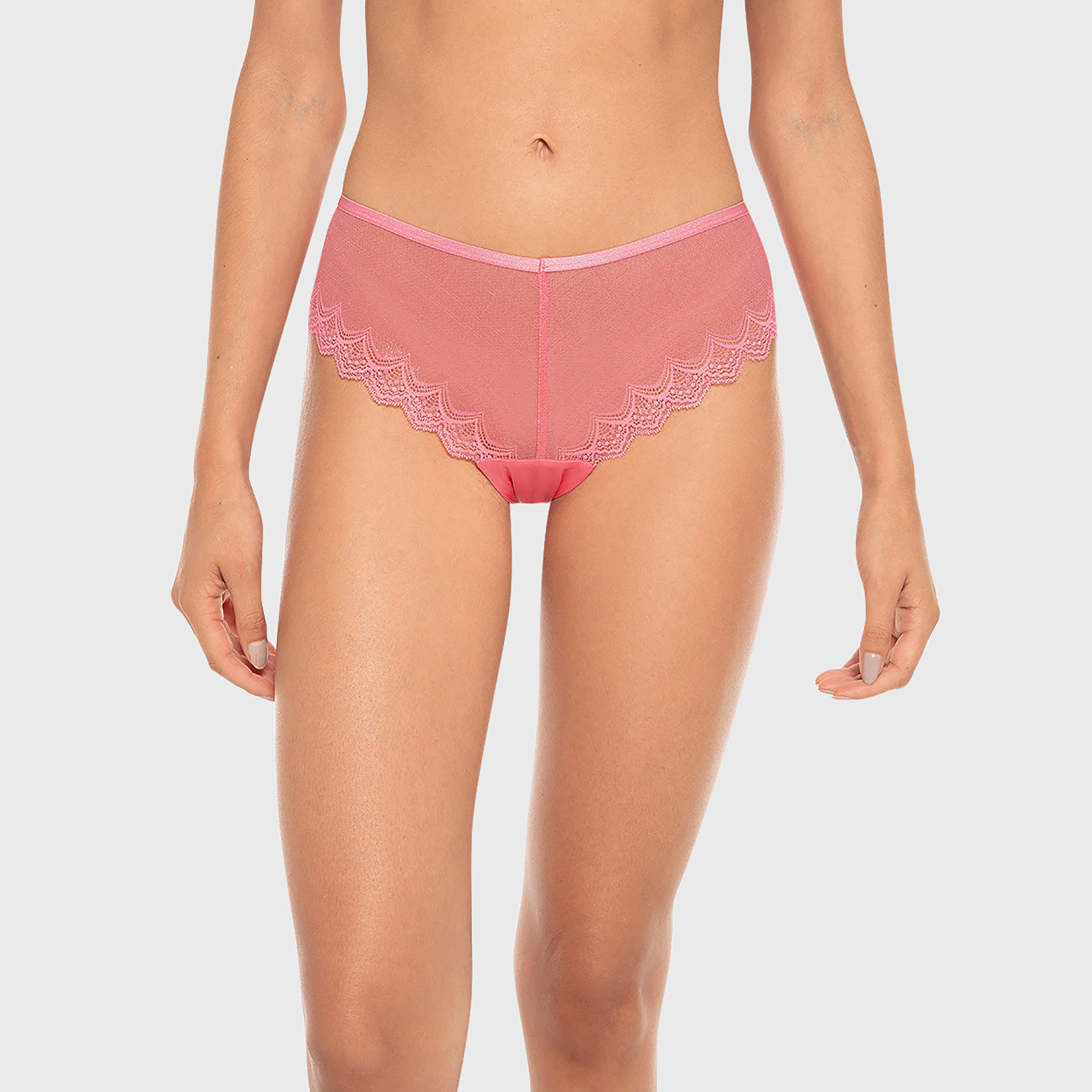 La Senza Diva Lace Trim Medium Coverage Women's Cheeky Panty-women-clothing-lingerie-panties-image-1