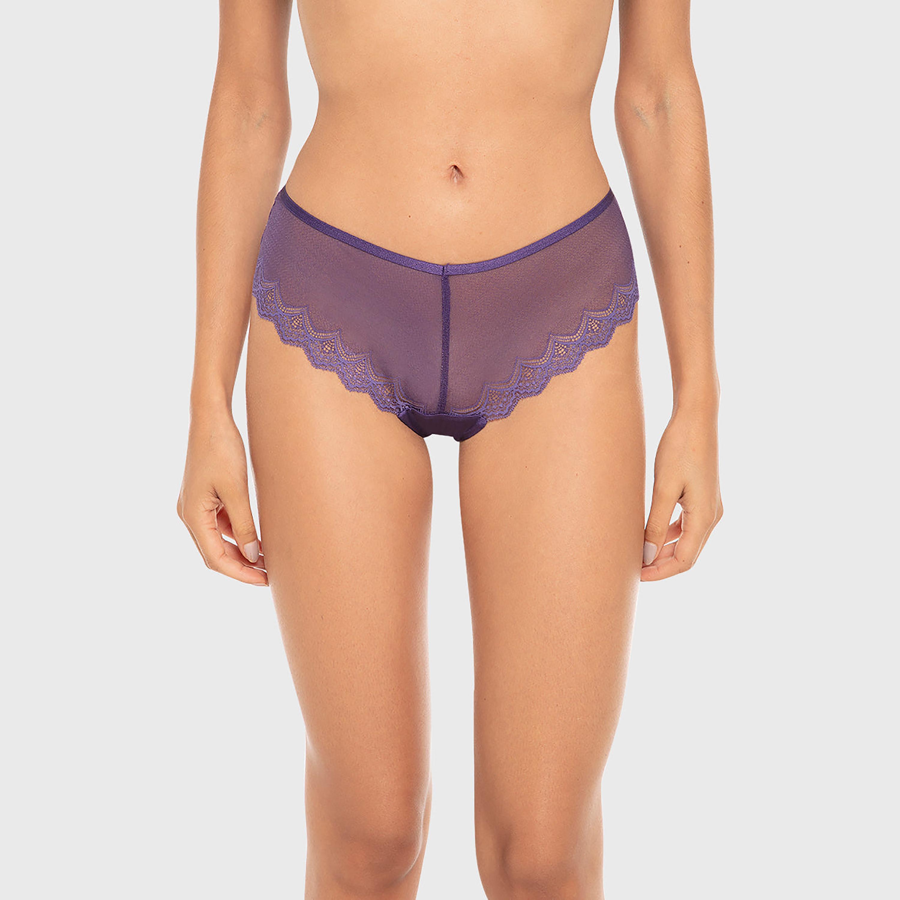 La Senza Diva Lace Trim Medium Coverage Women's Cheeky Panty-women-clothing-lingerie-panties-image-1