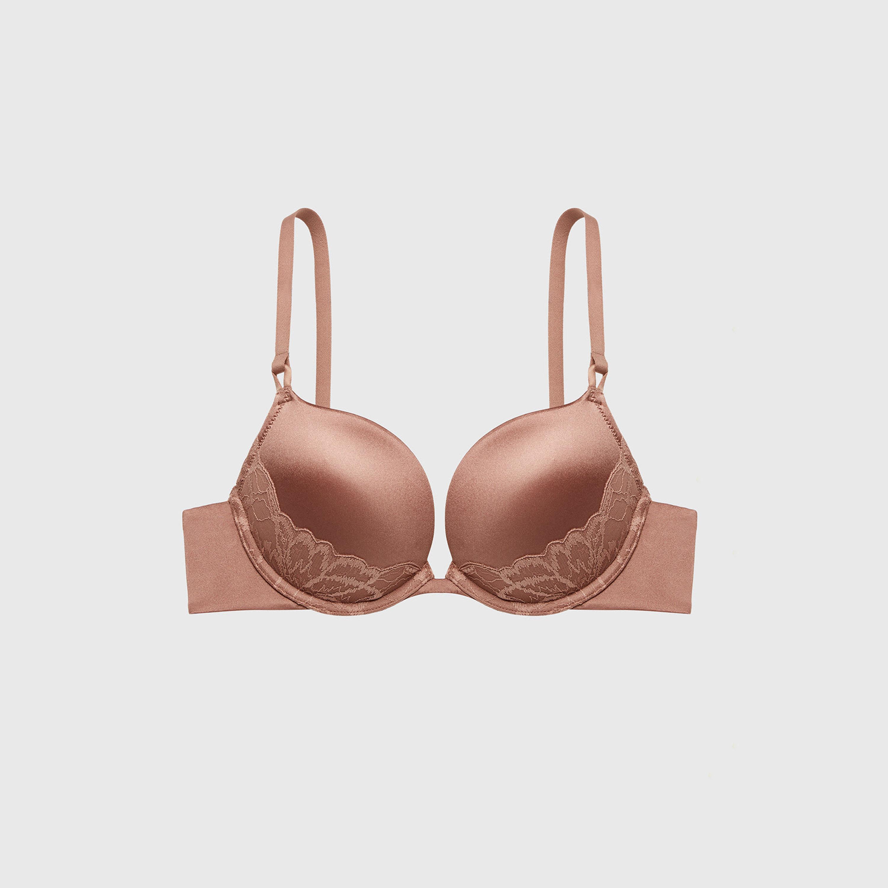 La Senza Lush Lace Wired High Support Gel Padding Women's Push-Up Plunge Bra-women-clothing-lingerie-bras-image-4