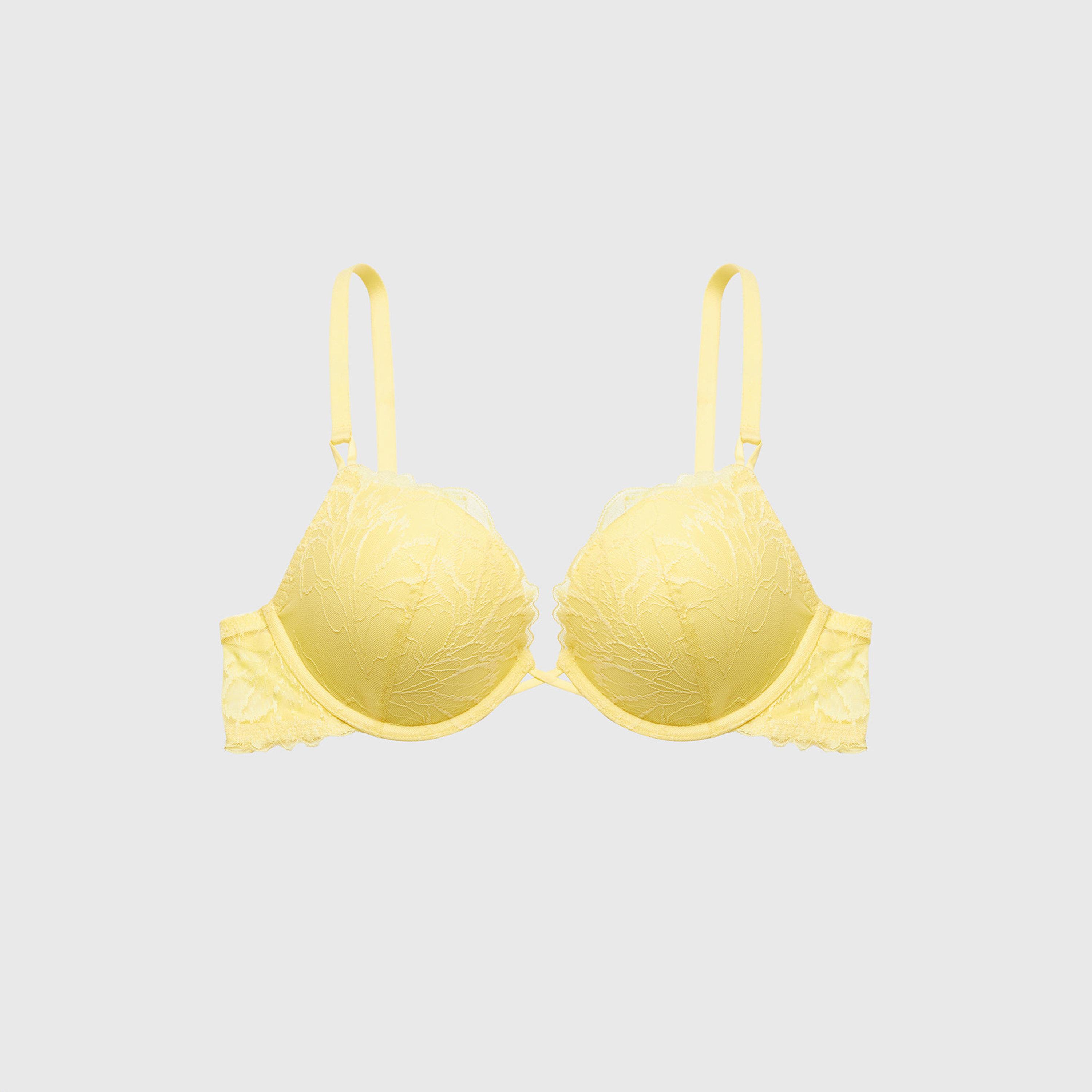 La Senza Yellow Lush Lace Wired High Support Padded Women's Double Push-Up Bra-women-clothing-lingerie-bras-image-5