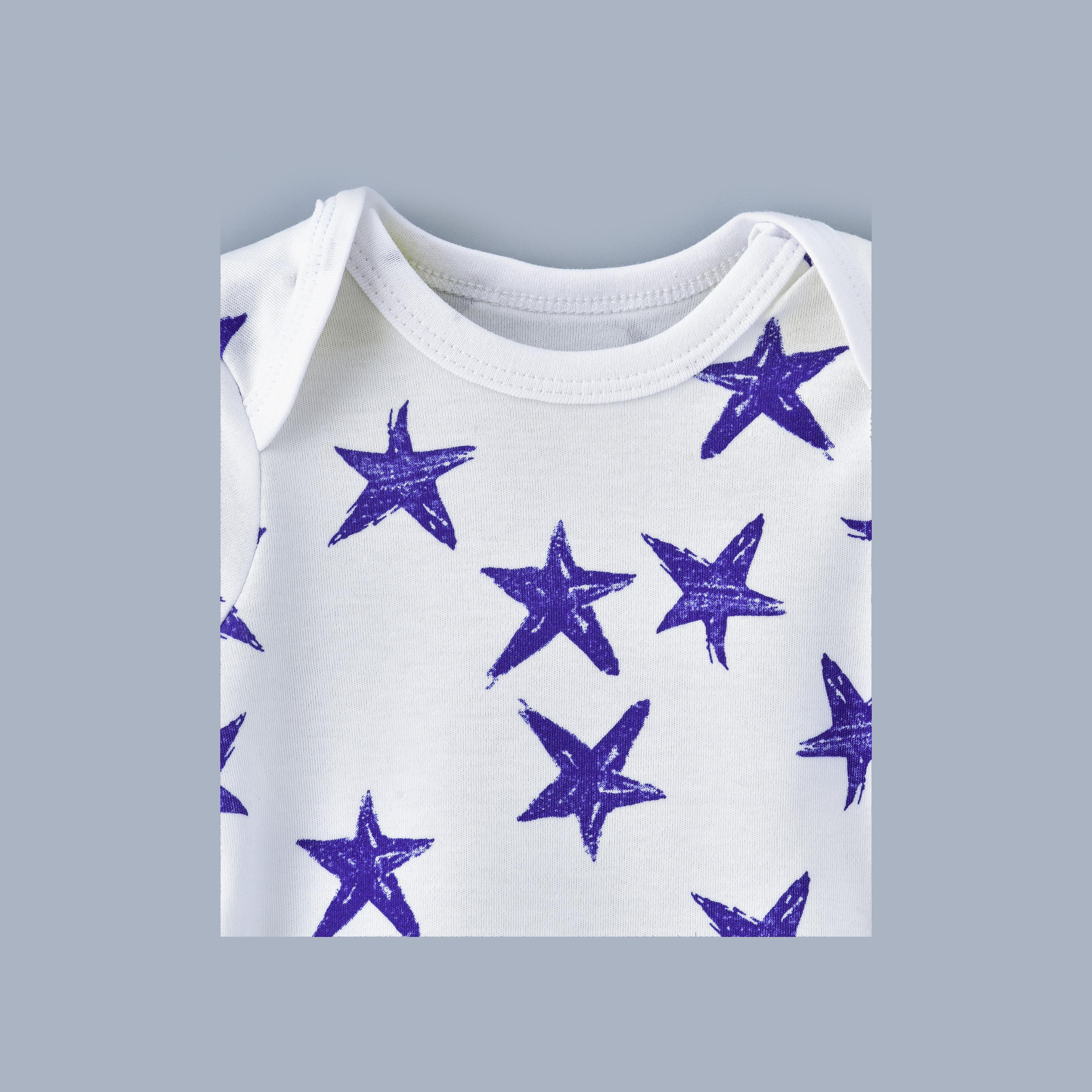 Babyqlo Blue Stars Printed Bodysuit-baby-girls-clothing-bodysuits-image-3
