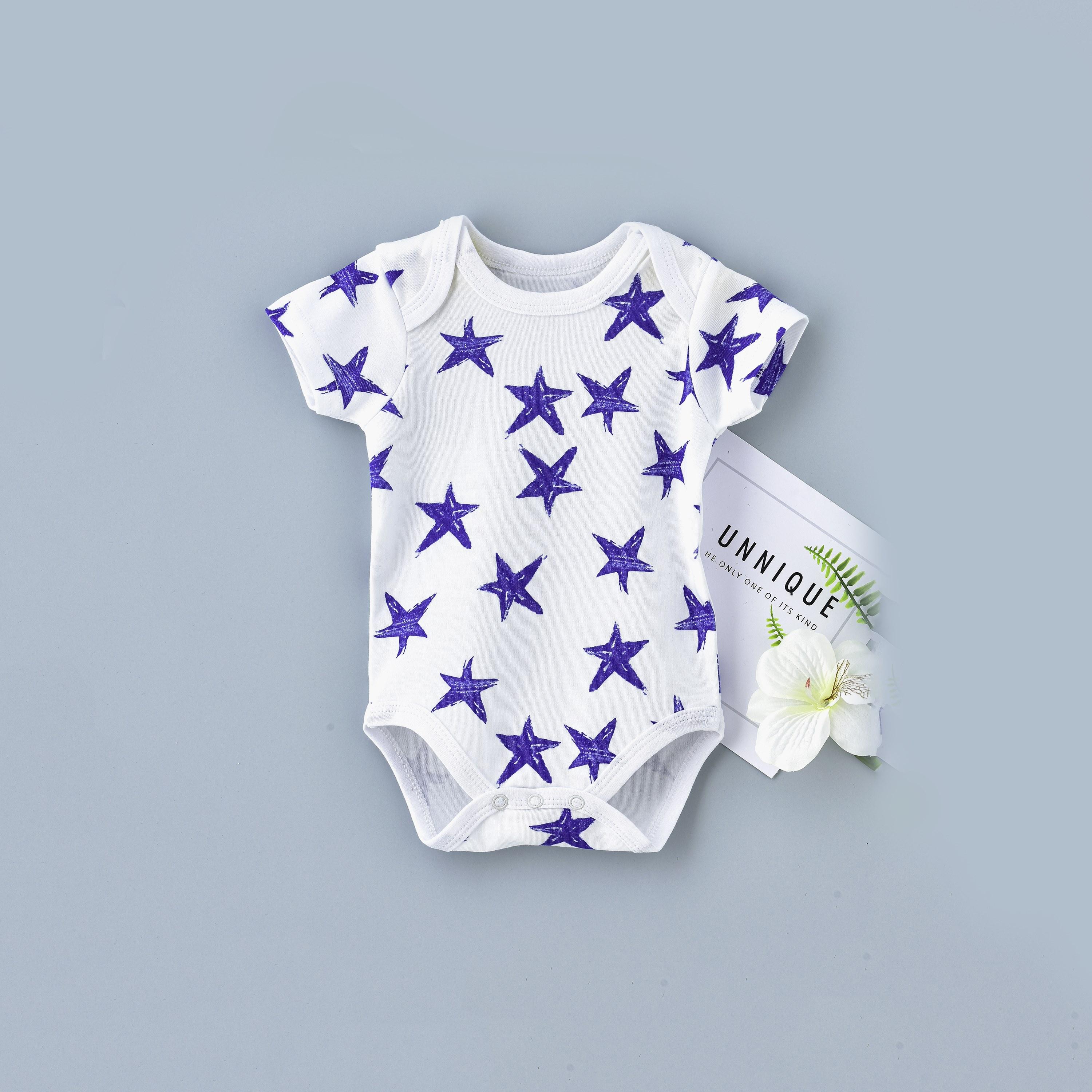 Babyqlo Blue Stars Printed Bodysuit-baby-girls-clothing-bodysuits-image-5