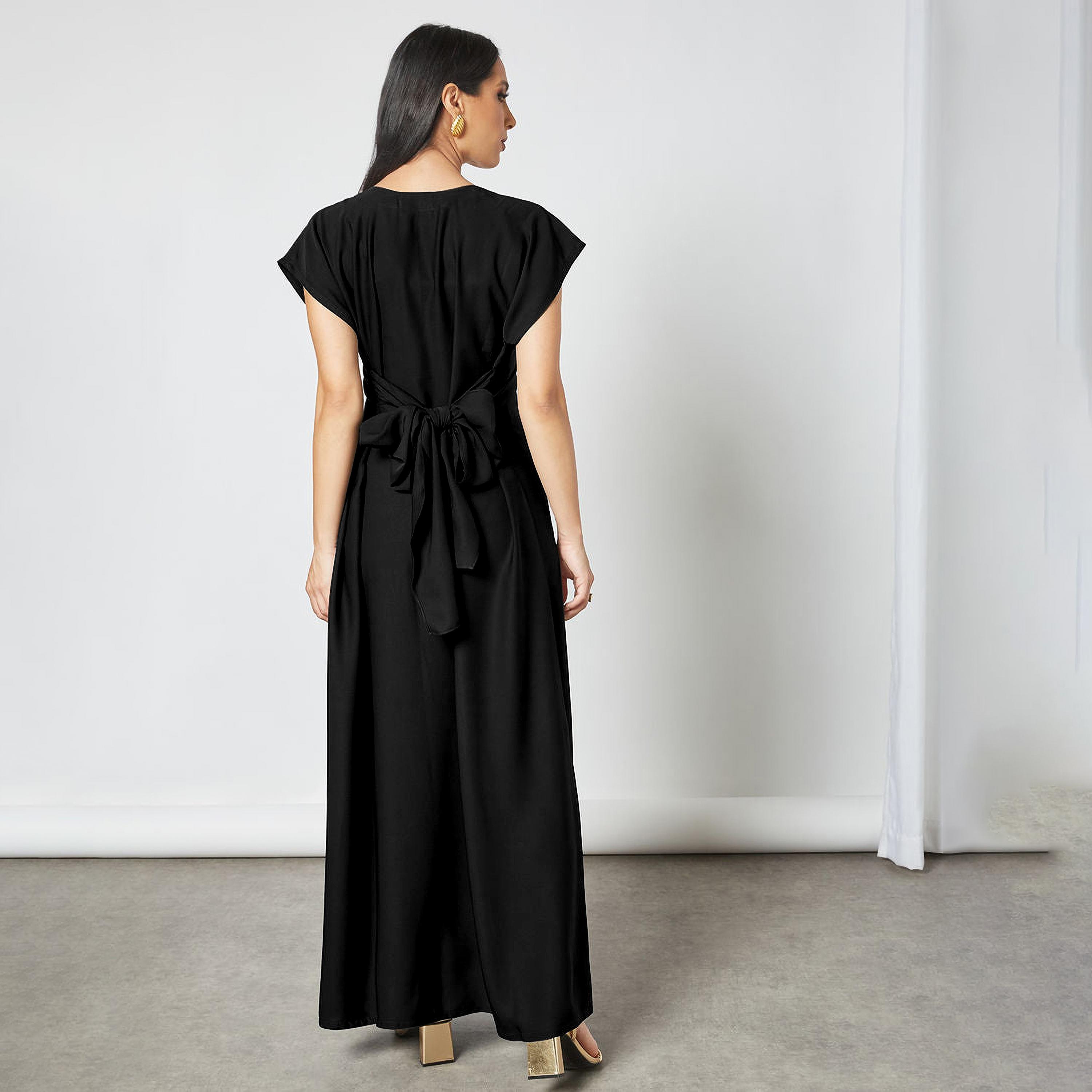 Nukhbaa Crepe Nida Women's Abaya Inner Dress-women-arabicclothing-abayainner-image-2