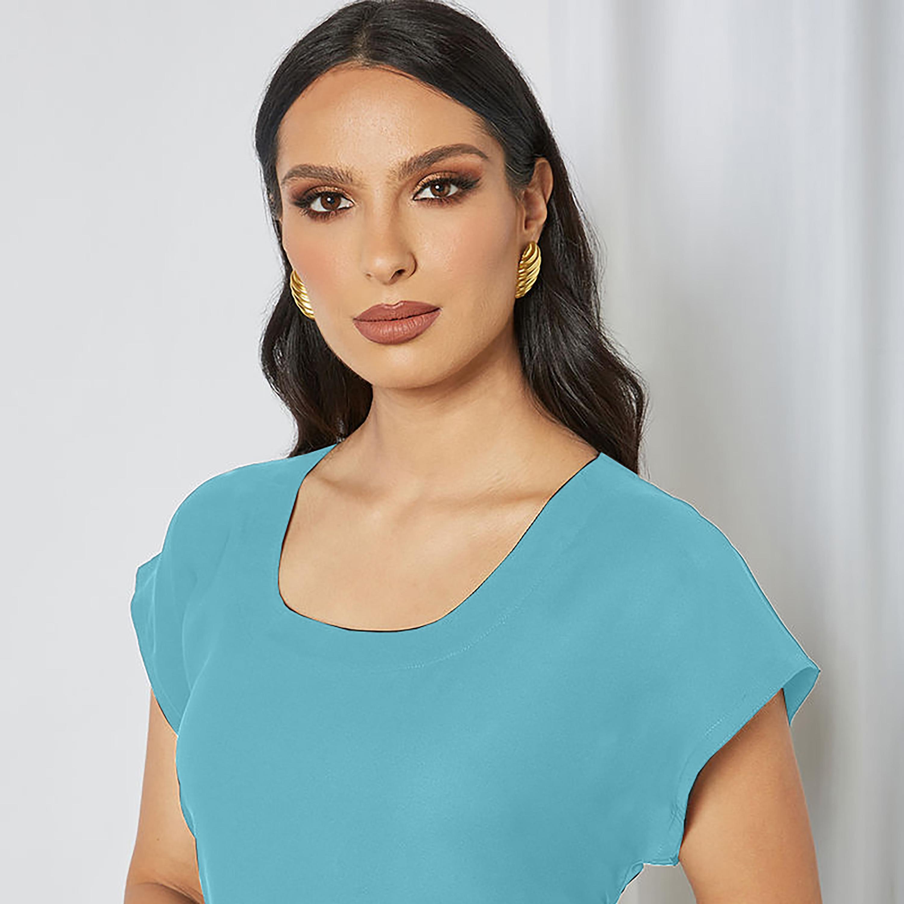 Nukhbaa Crepe Nida Women's Abaya Inner Dress-women-arabicclothing-abayainner-image-2