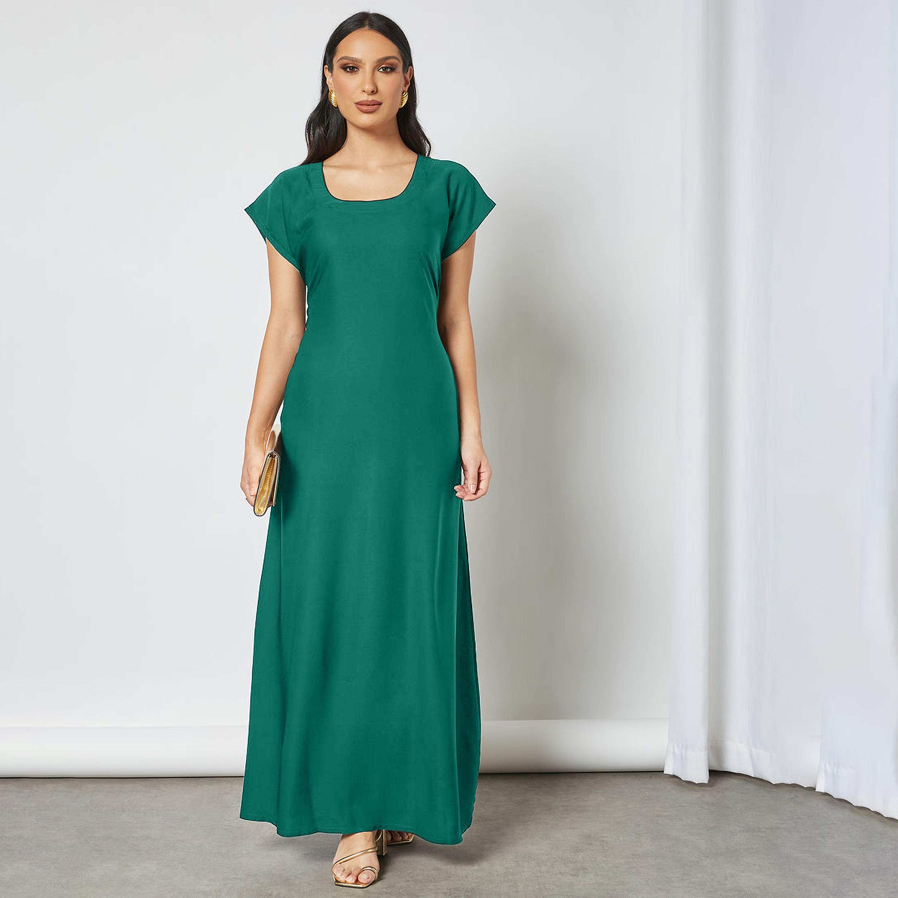 Nukhbaa Crepe Nida Women's Abaya Inner Dress-women-arabicclothing-abayainner-image-1