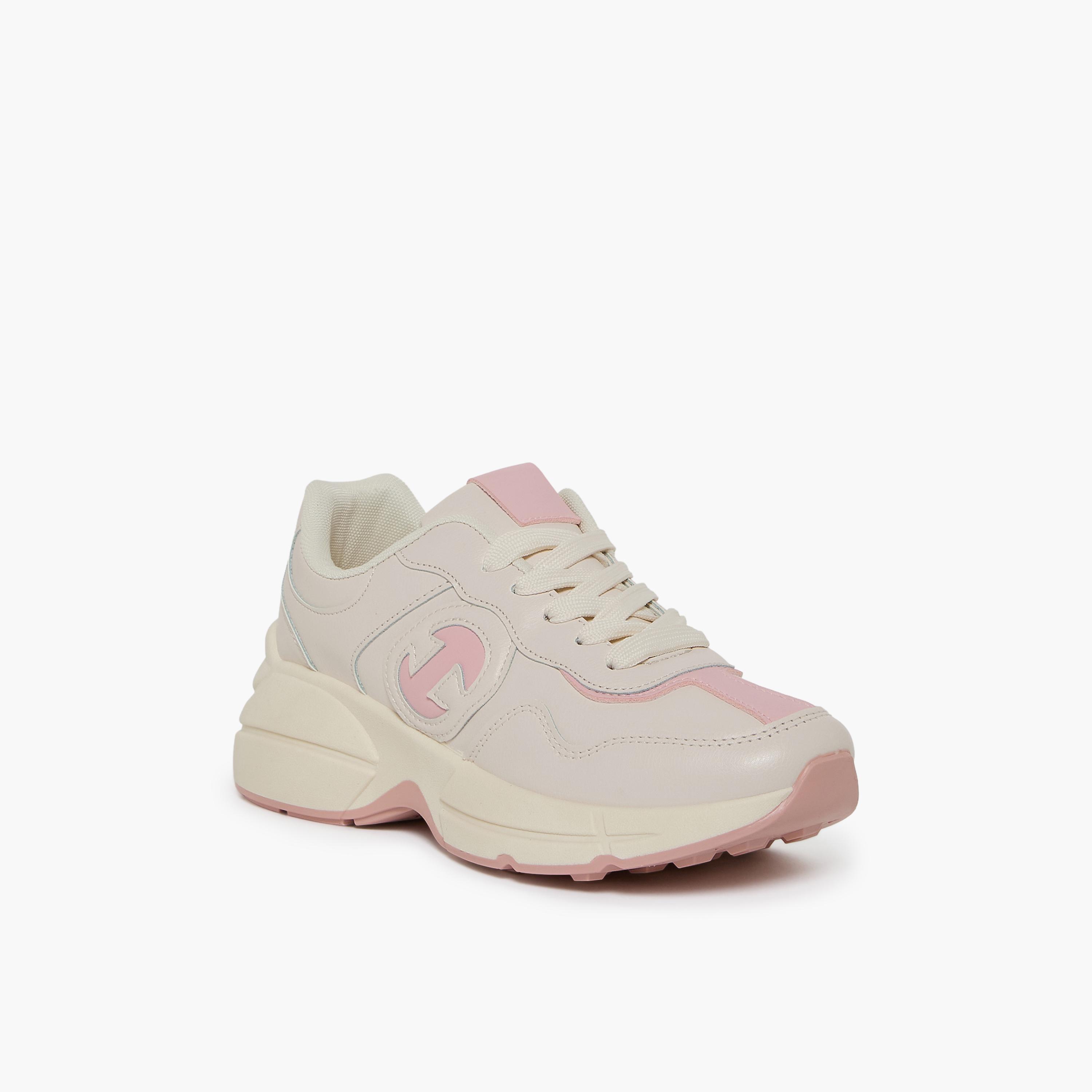 جيومني - حذاء رياضي مورات برباط نعل سميك كاحل منخفض للنساء | 611TF311-31-BEIGE-women-shoes-sneakers-image-1