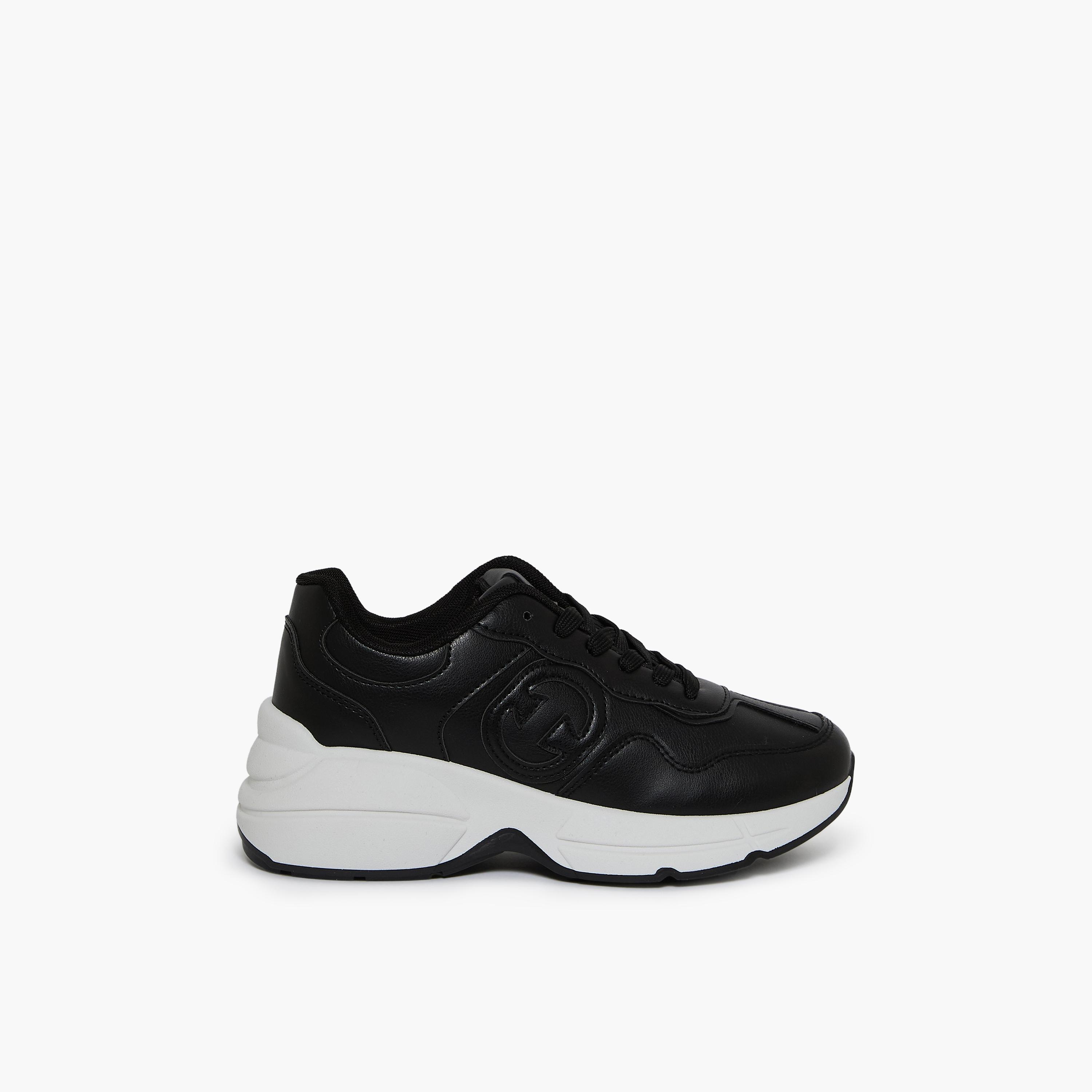 Geoomnii Women's Lace-Up Nuri Platform Low Ankle Sneakers | 611TF311-31-BLACK-women-shoes-sneakers-image-4